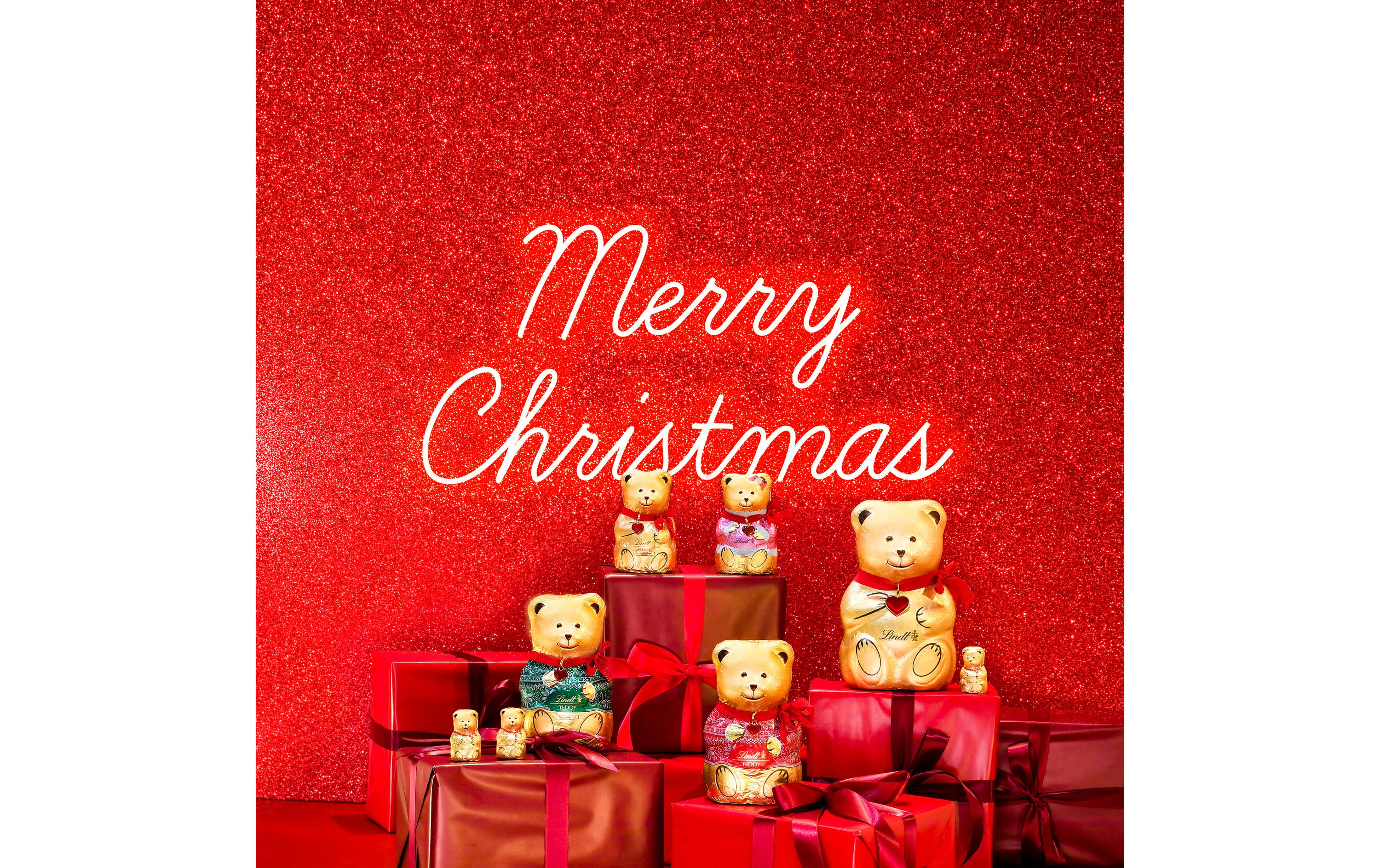 Lindt Schokolade Teddy Rot oder Blau Milch Weihnachten 200 g