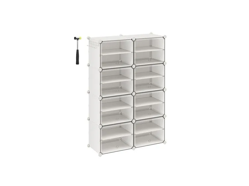 Songmics Schuhregal Schuhregal 82 x 32 x 122 cm, Weiss Songmics Schuhregal Schuhregal 82 x 32 x 122 cm, Weiss