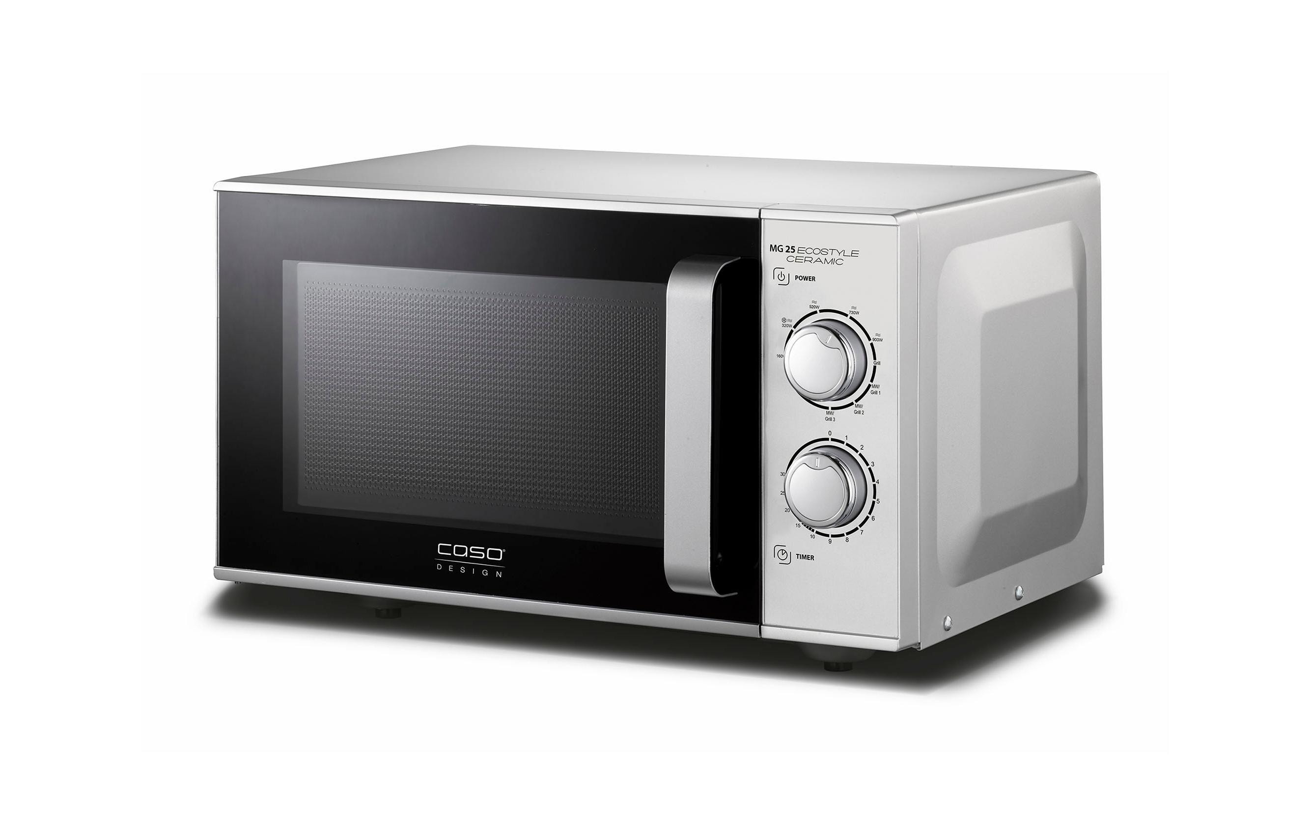 Caso Mikrowelle mit Grill MG 25 Ecostyle Ceramic Schwarz/Silber
