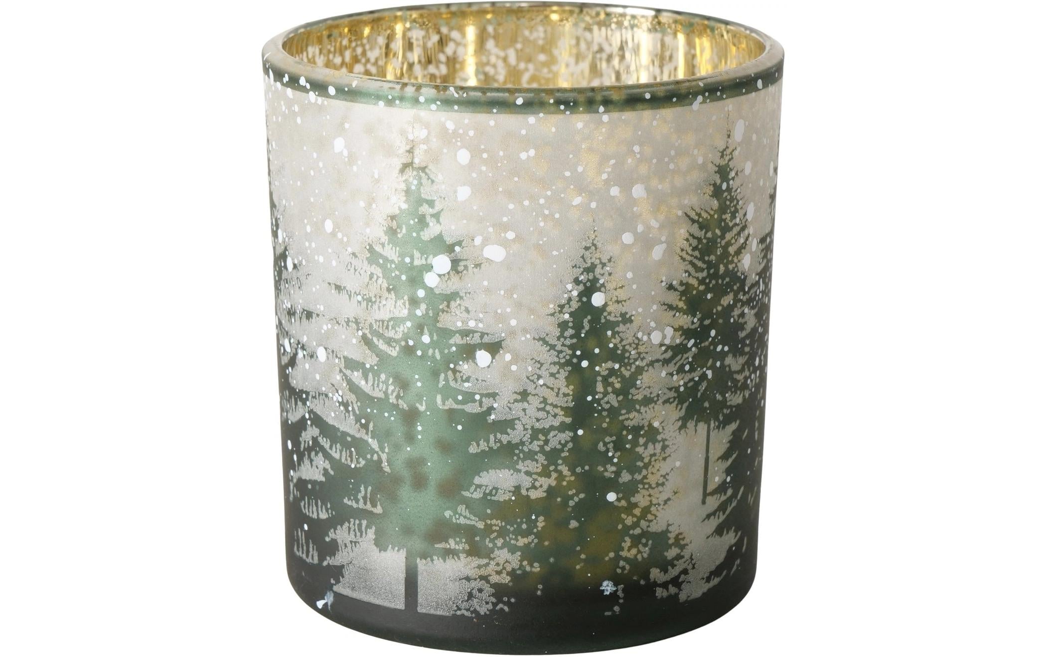 Boltze Weihnachtswindlicht Elmas Glas, 8 x 7.3 cm