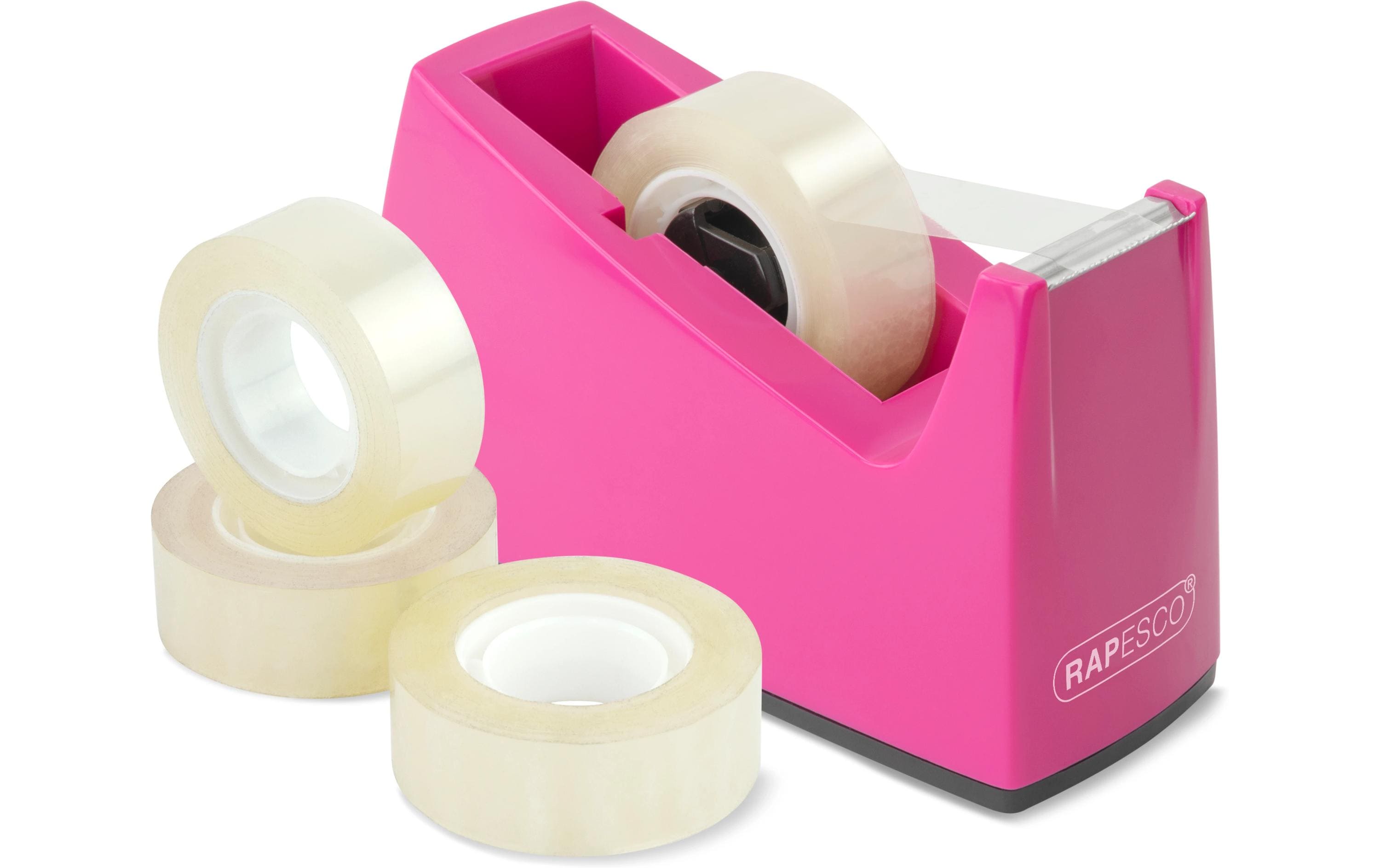 Rapesco 300 Klebebandspender und 4 Klebebandrollen Pink Rapesco 300 Klebebandspender und 4 Klebebandrollen Pink