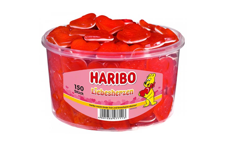 Haribo Gummibonbons Liebes-Herzen 150 Stück