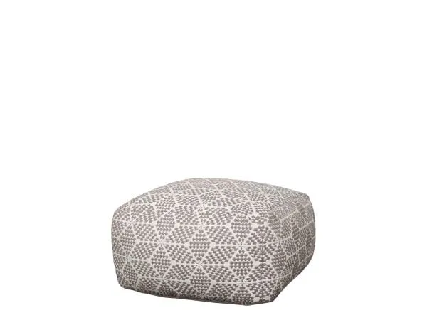Chic Antique Pouf gemustert 50 cm, Mocca/Crème Chic Antique Pouf gemustert 50 cm, Mocca/Crème