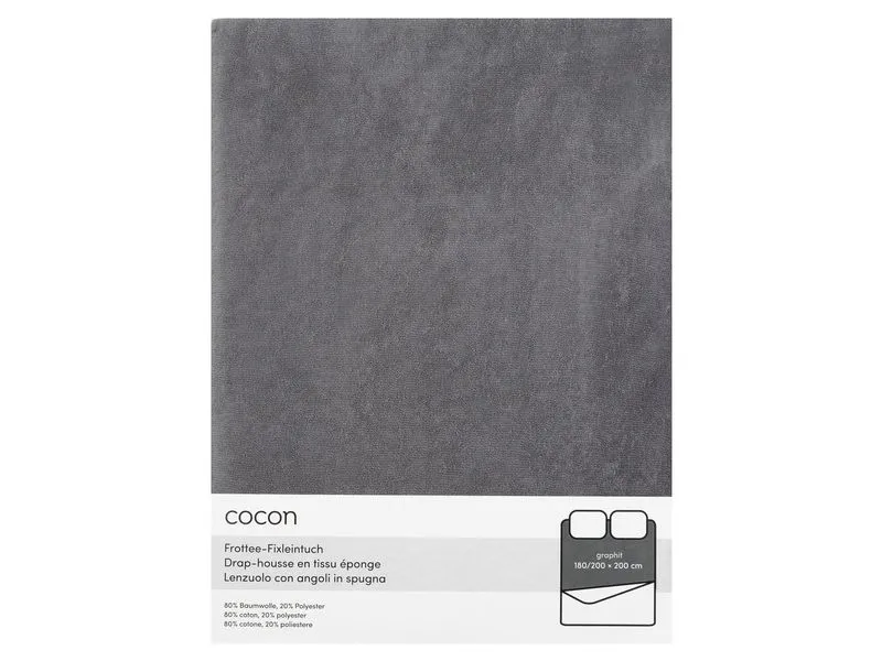 COCON Fixleintuch 180-200 x 200 cm, Graphit COCON Fixleintuch 180-200 x 200 cm, Graphit