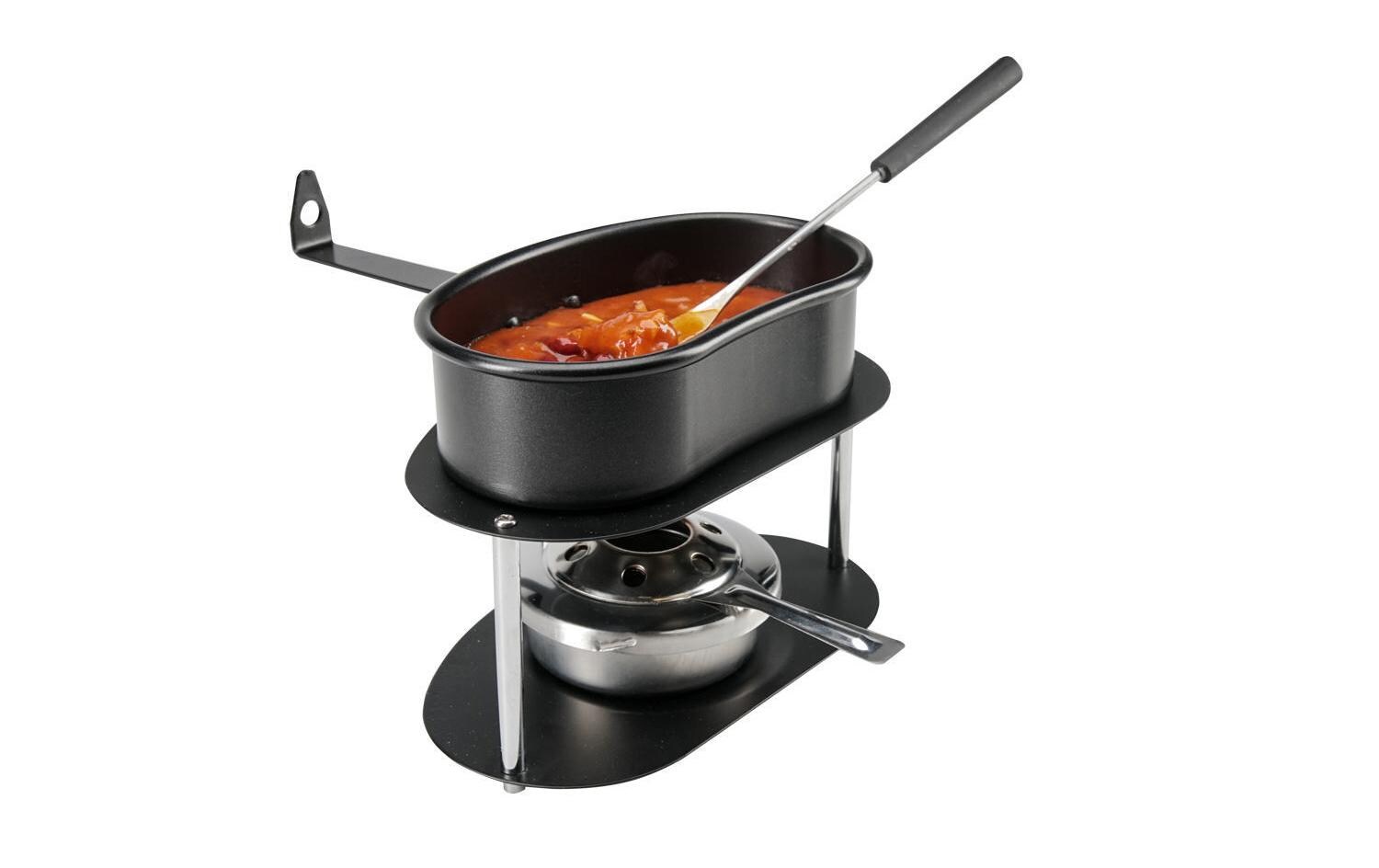 Nouvel Käsefondue-Set Gamelle 4 Teile, Schwarz Nouvel Käsefondue-Set Gamelle 4 Teile, Schwarz