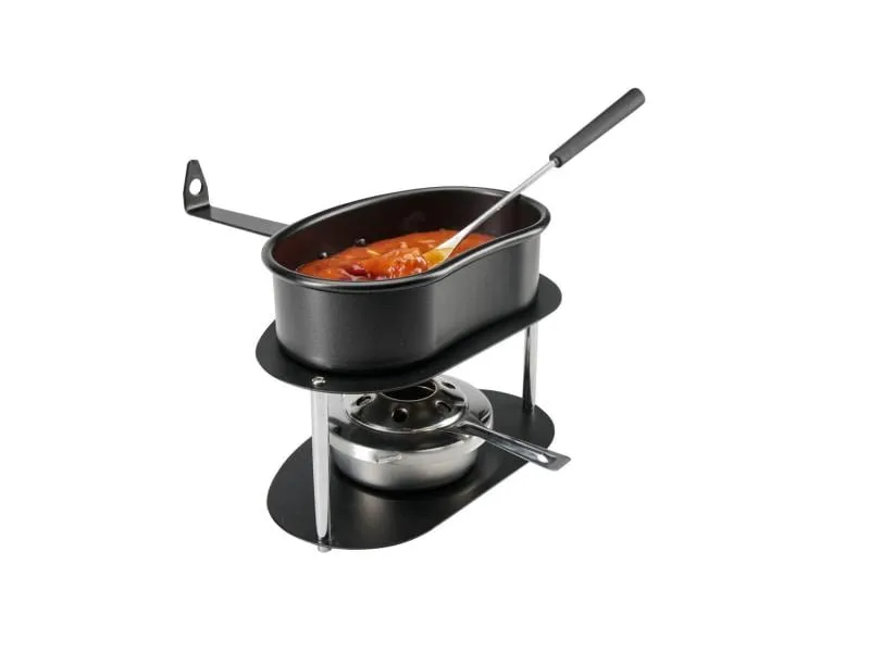 Nouvel Käsefondue-Set Gamelle 4 Teile, Schwarz