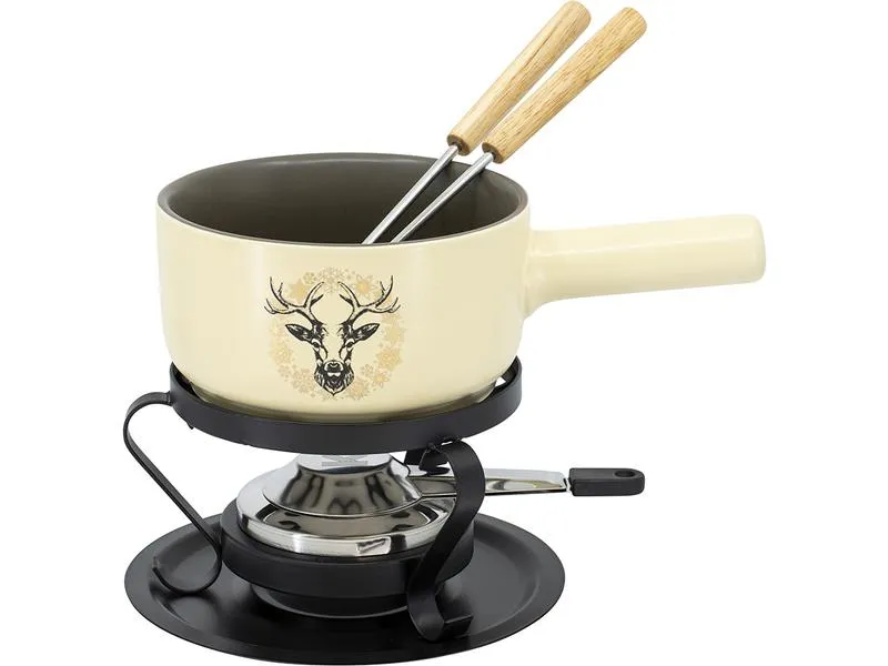 Kadastar Käsefondue-Set Deer E16 5 Teile, Beige/Schwarz Kadastar Käsefondue-Set Deer E16 5 Teile, Beige/Schwarz