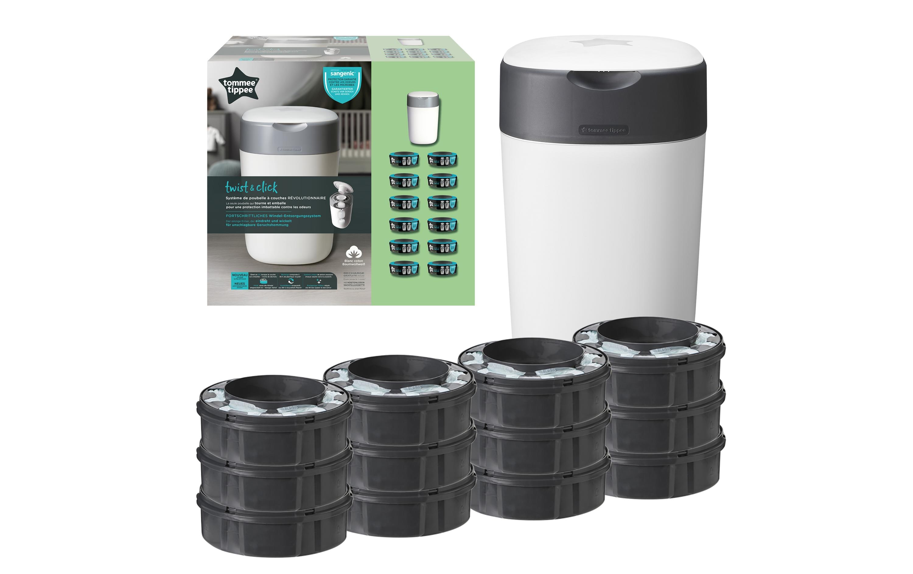 Sangenic Windeleimer Twist & Click Bundle inkl. 12 Nachfüllkassetten