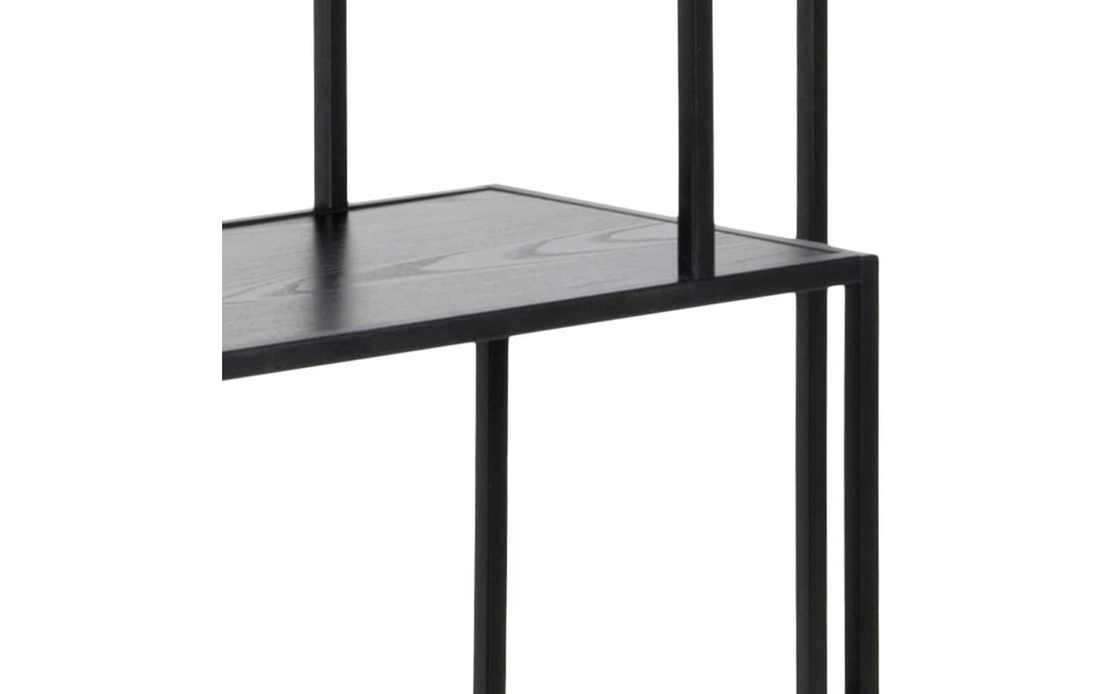 AC Design Regal Seaford 77 x 35 x 185 cm, Schwarz