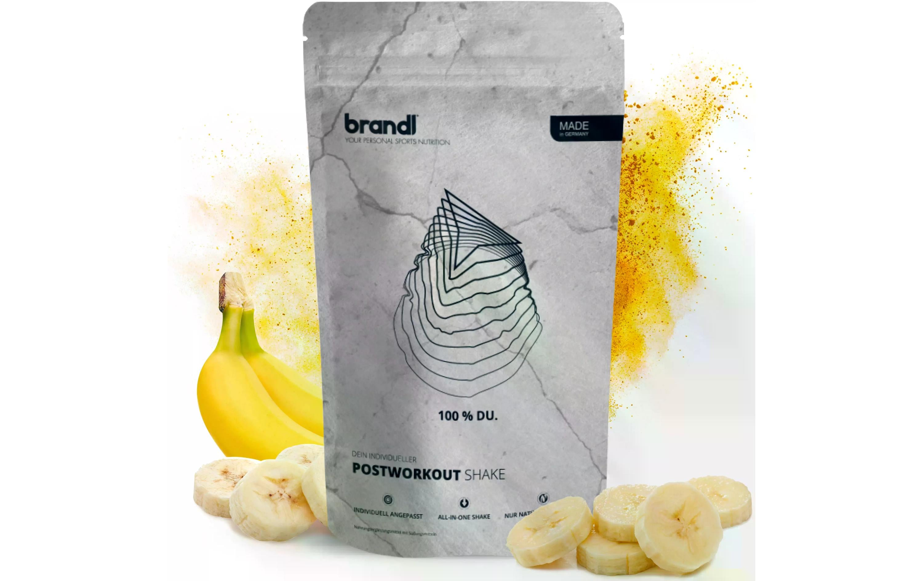 Brandl-Nutrition Pulver Vegan Protein All-in-One Post Workout Banane 1000 g