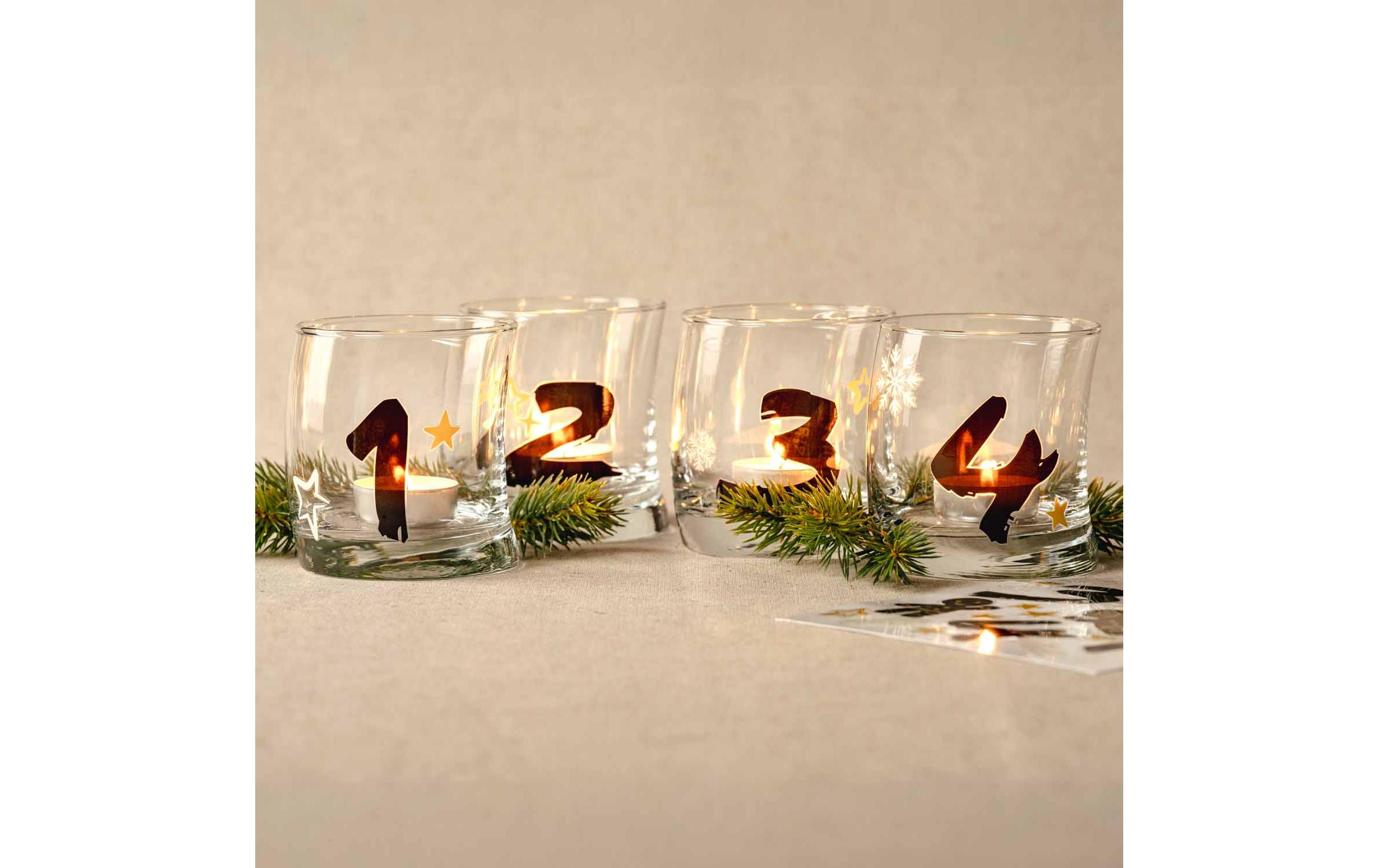 Leonardo Tischlichter Advent 4 Stück, Transparent