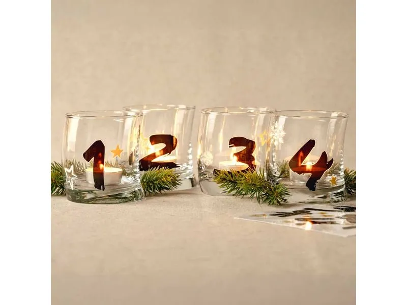 Leonardo Tischlichter Advent 4 Stück, Transparent