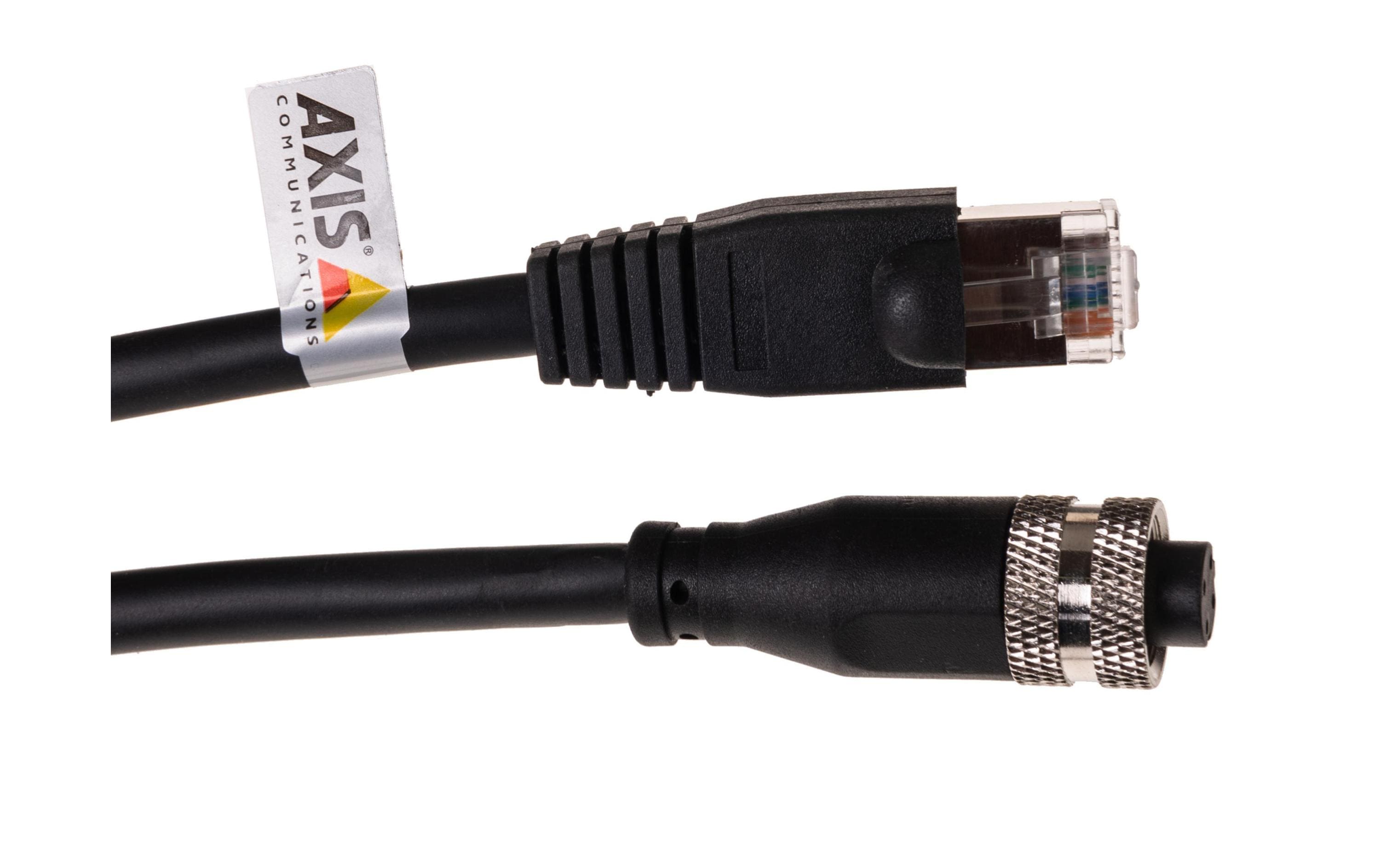 Axis Patchkabel M12(F) zu RJ45(M) Cat 5e, S/FTP, 0.5 m, Schwarz