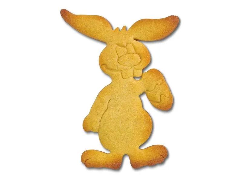 Städter Guetzli-Ausstecher Hase mit Ei, Edelstahl, 10 cm Städter Guetzli-Ausstecher Hase mit Ei, Edelstahl, 10 cm