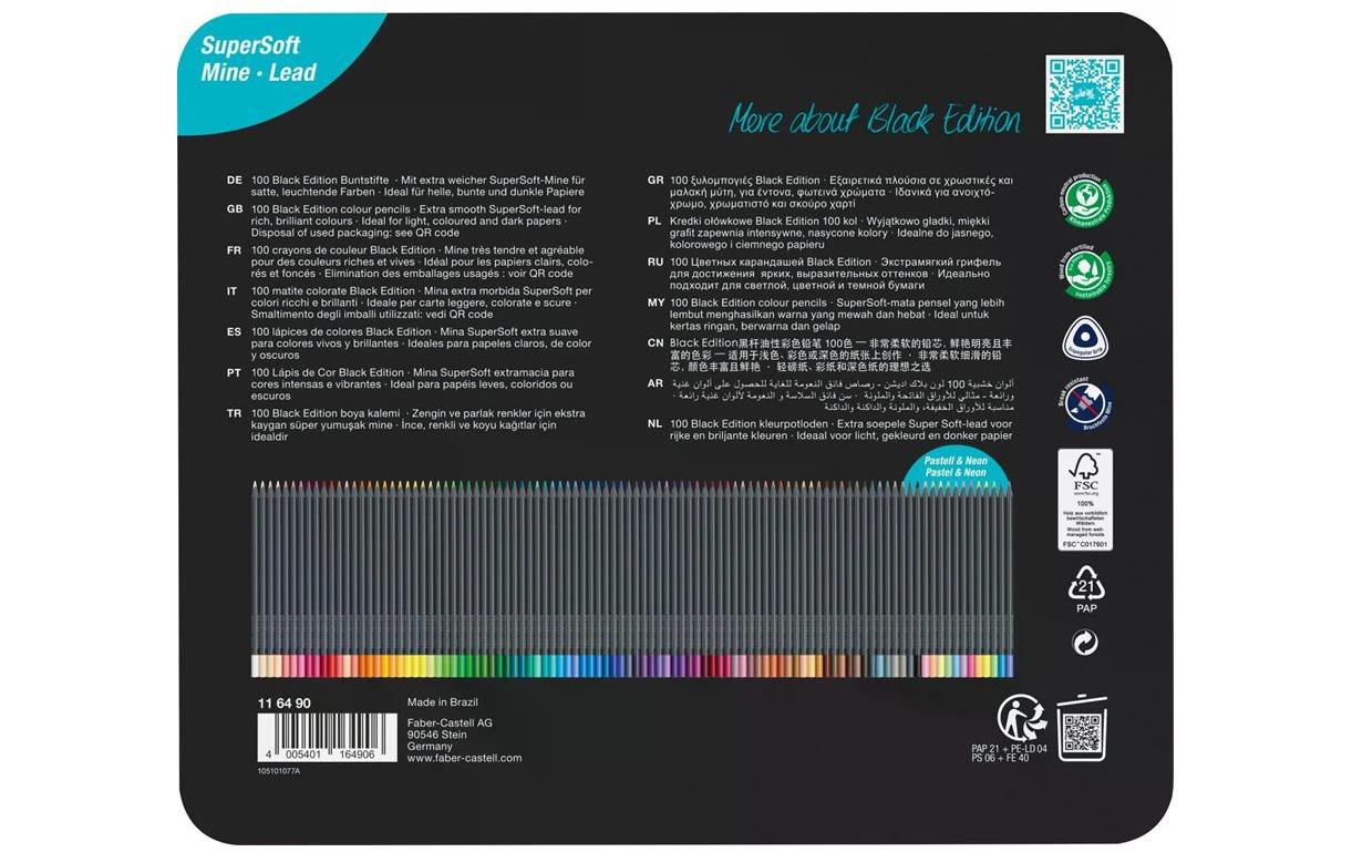 Faber-Castell Farbstifte Black Edition 100 Stück