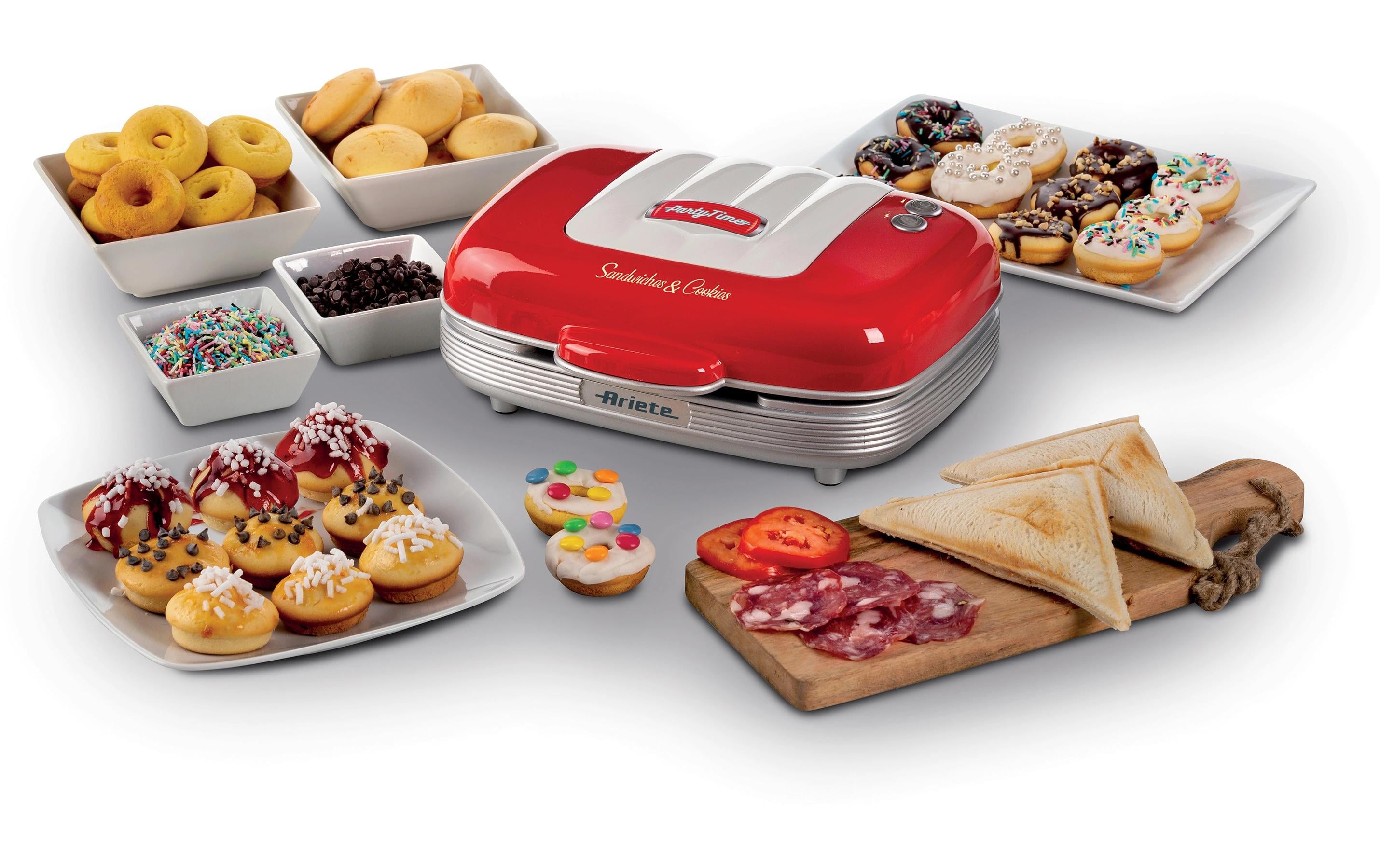 Ariete Multifunktionsgrill Party Time ARI-1972-RD 700 W, Rot/Weiss