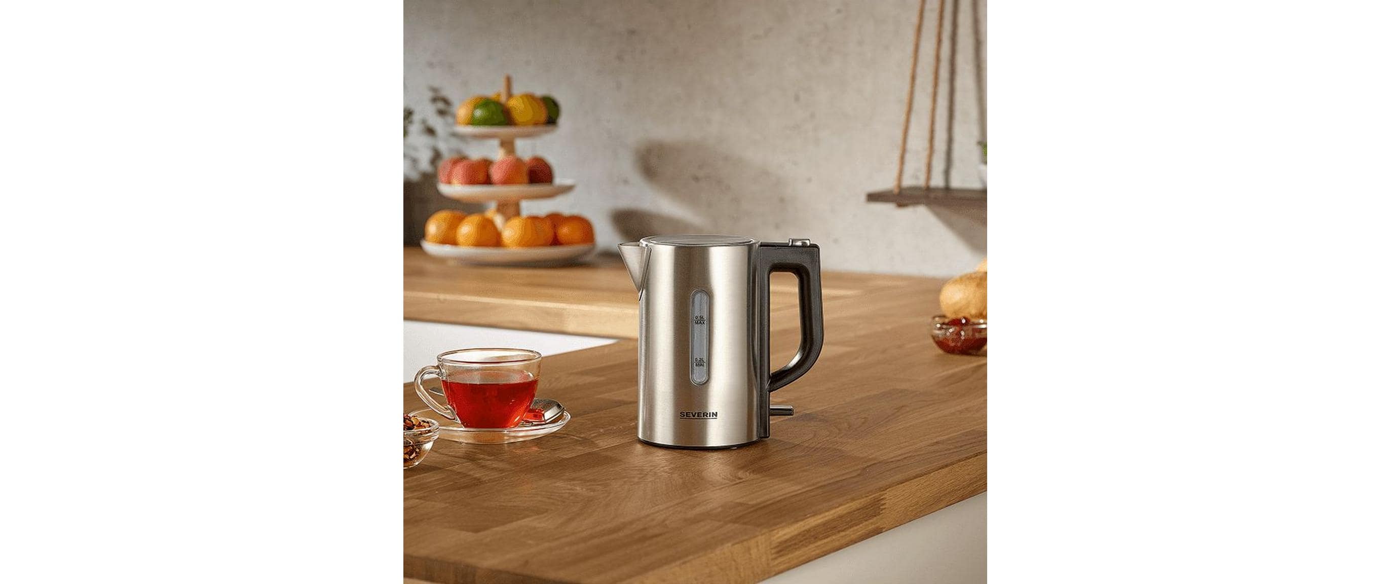 Severin Wasserkocher WK 3647 0.5 l, Silber