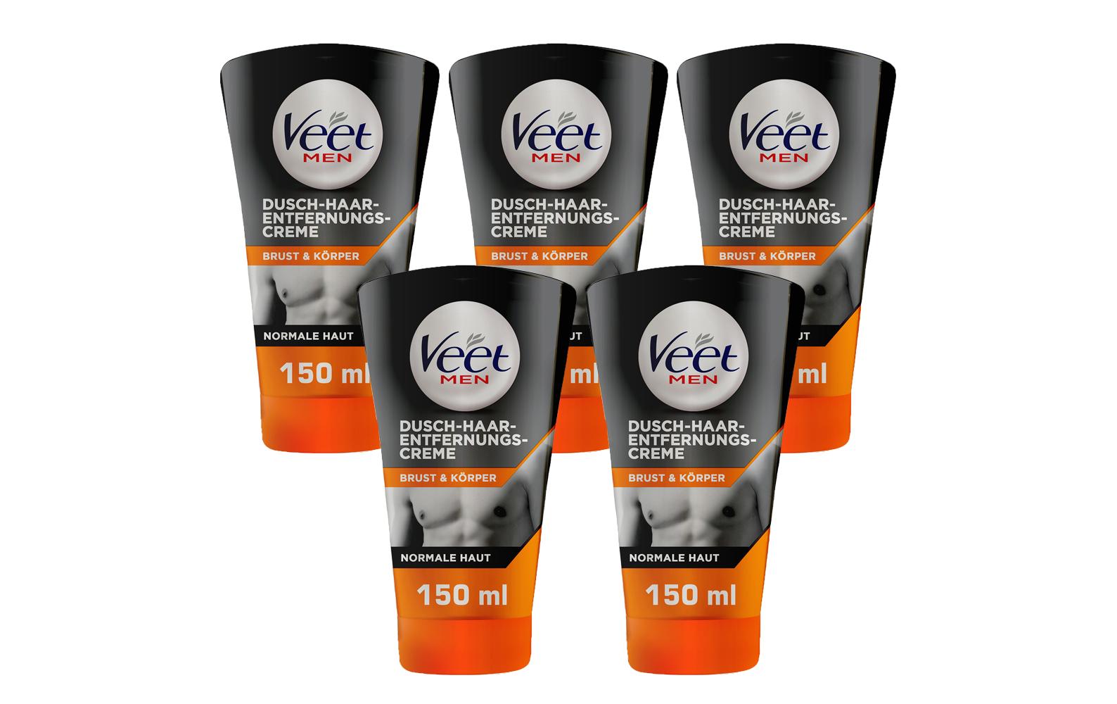 Veet MEN Enthaarungscrème In-Shower Men 5x 150 ml