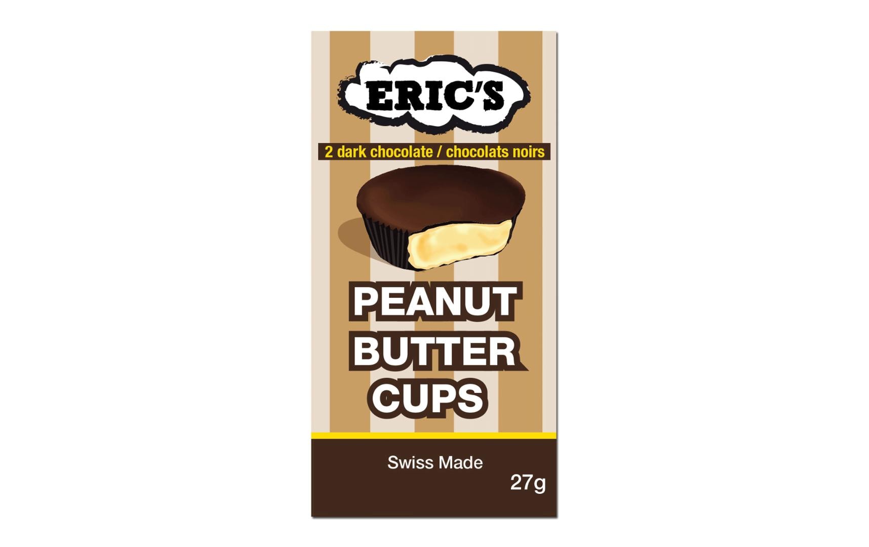 Eric's Dark Chocolate Peanut Butter Cups 27 g Eric's Dark Chocolate Peanut Butter Cups 27 g