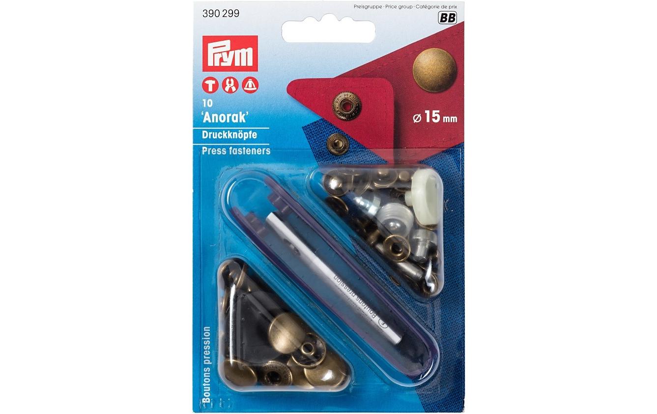 Prym Druckknöpfe Anorak 15 mm, 10 Stück