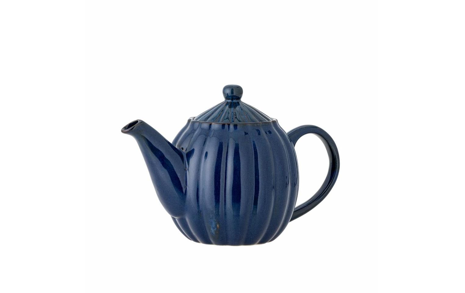 Bloomingville Teekanne Latina, 1 l, Steingut, Blau