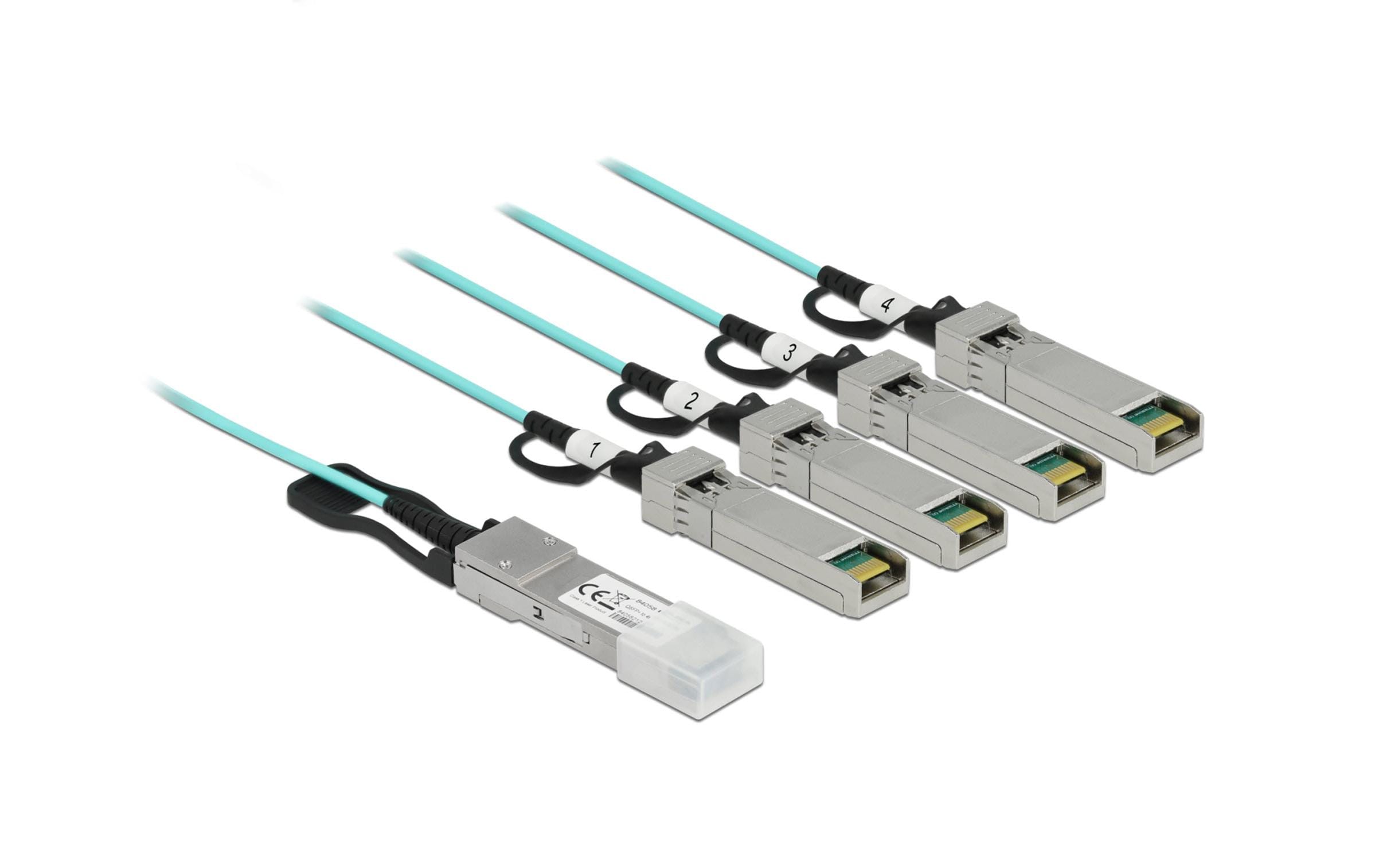 Delock Direct Attach Kabel Optisches QSFP+/4x SFP+ 5 m