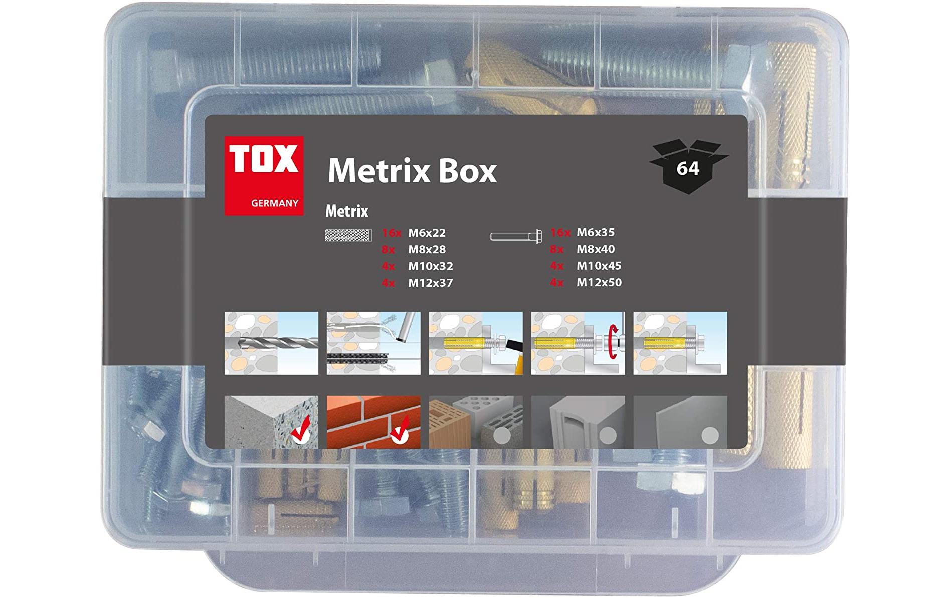 Tox-Dübel Spreizdübel Metrix Box 64 Stück