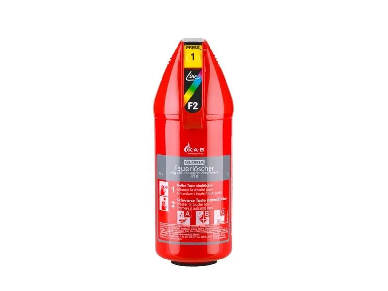 Gloria Feuerlöscher Pulver Brandklasse ABC, 2 kg