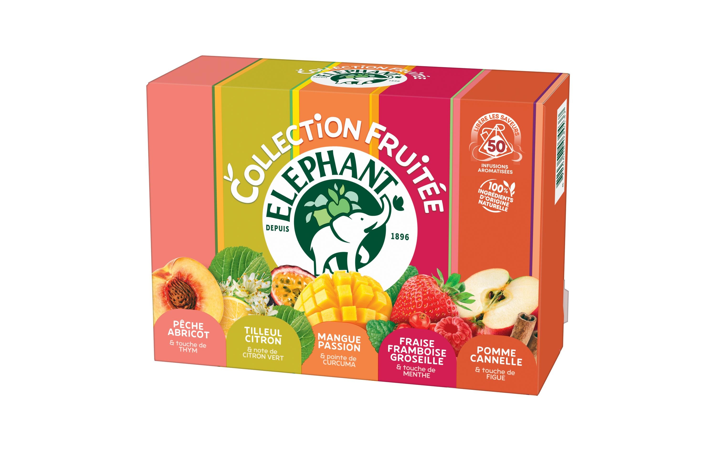 Eléphant Teebeutel Collection Fruitée 50 Stück