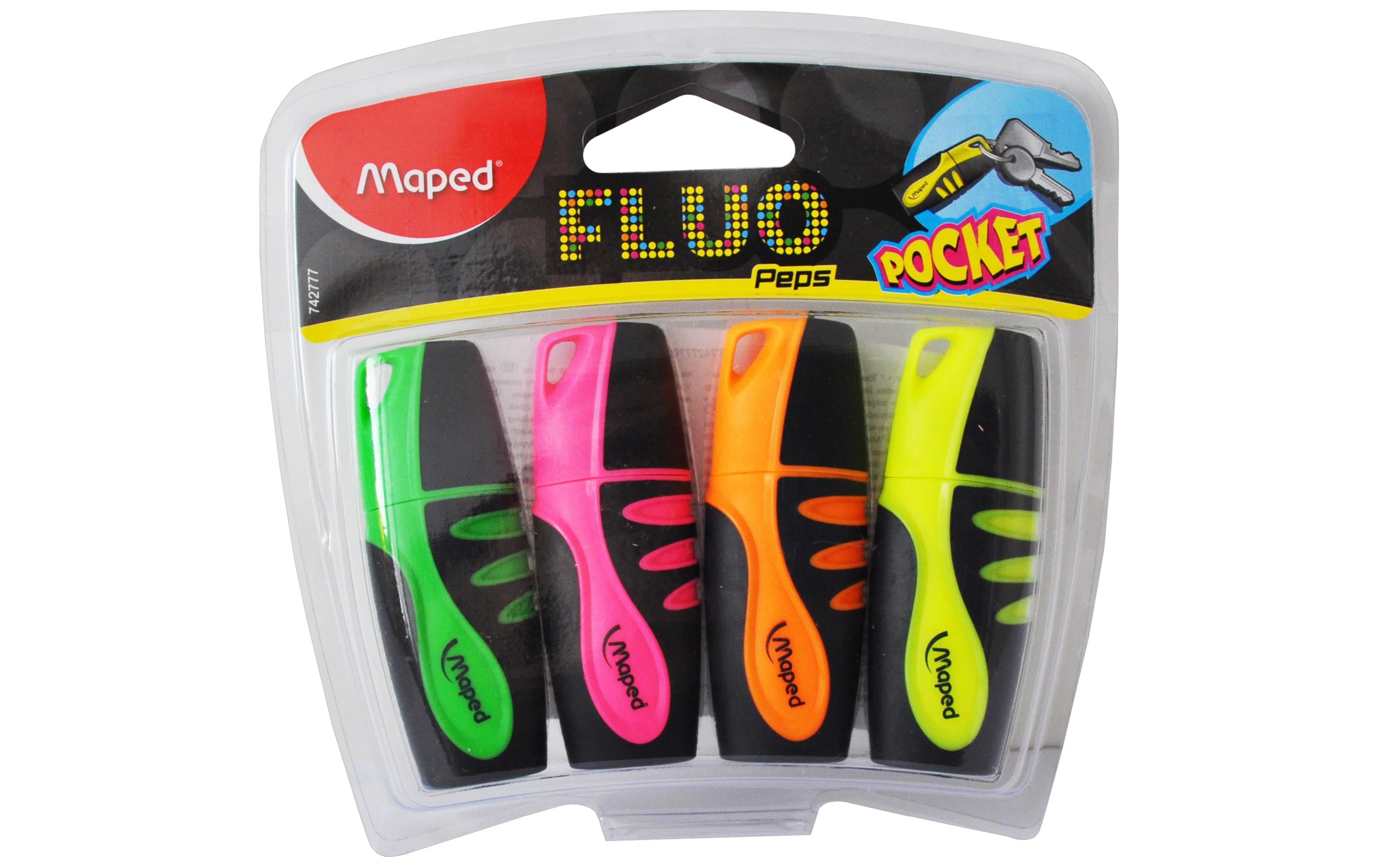 maped Textmarker Fluo Peps Pocket Mini, 4 Stück maped Textmarker Fluo Peps Pocket Mini, 4 Stück
