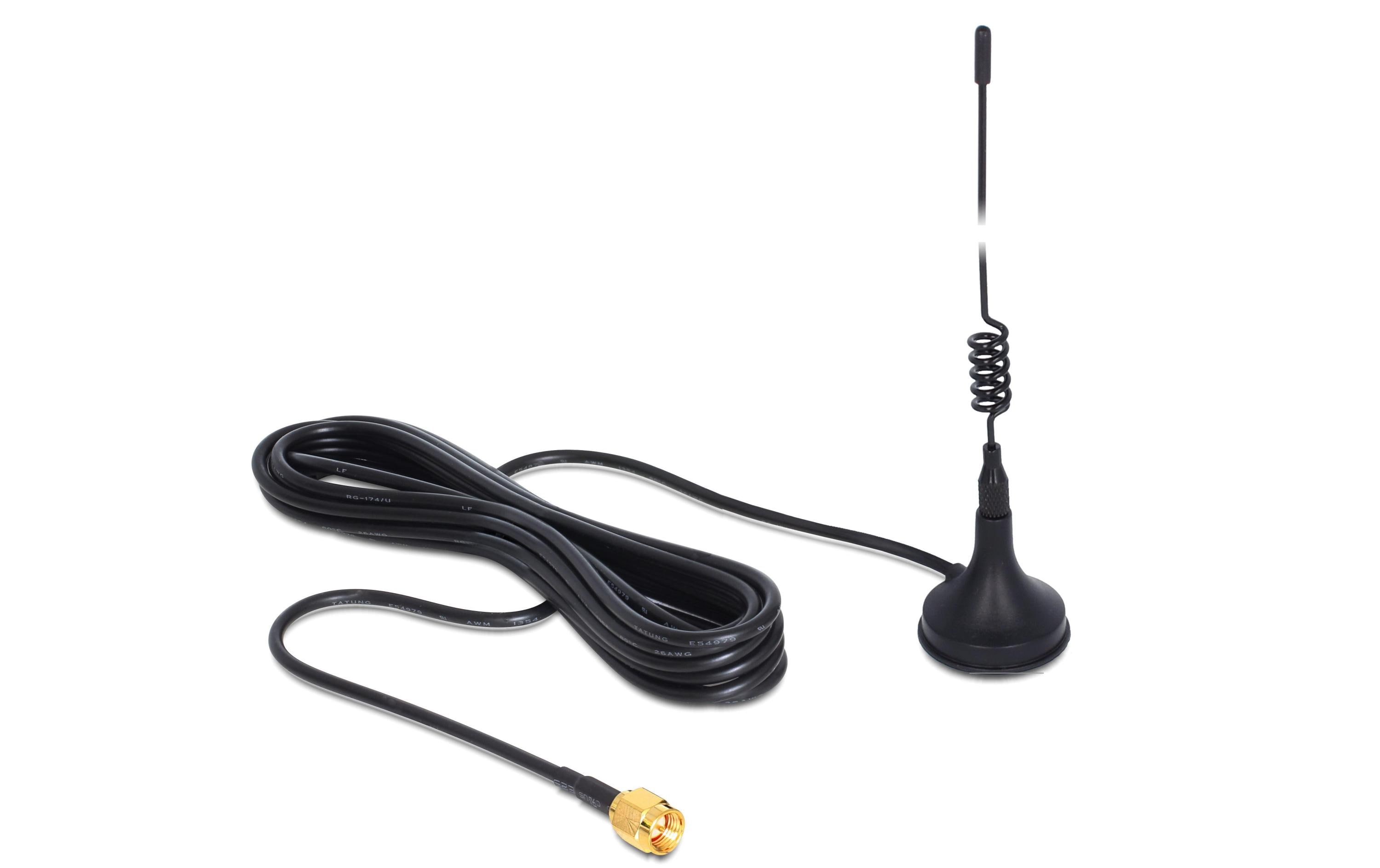 Delock GSM-Antenne SMA, 0.8-2.1GHz, 25cm SMA 3 dBi Rundstrahl Delock GSM-Antenne SMA, 0.8-2.1GHz, 25cm SMA 3 dBi Rundstrahl