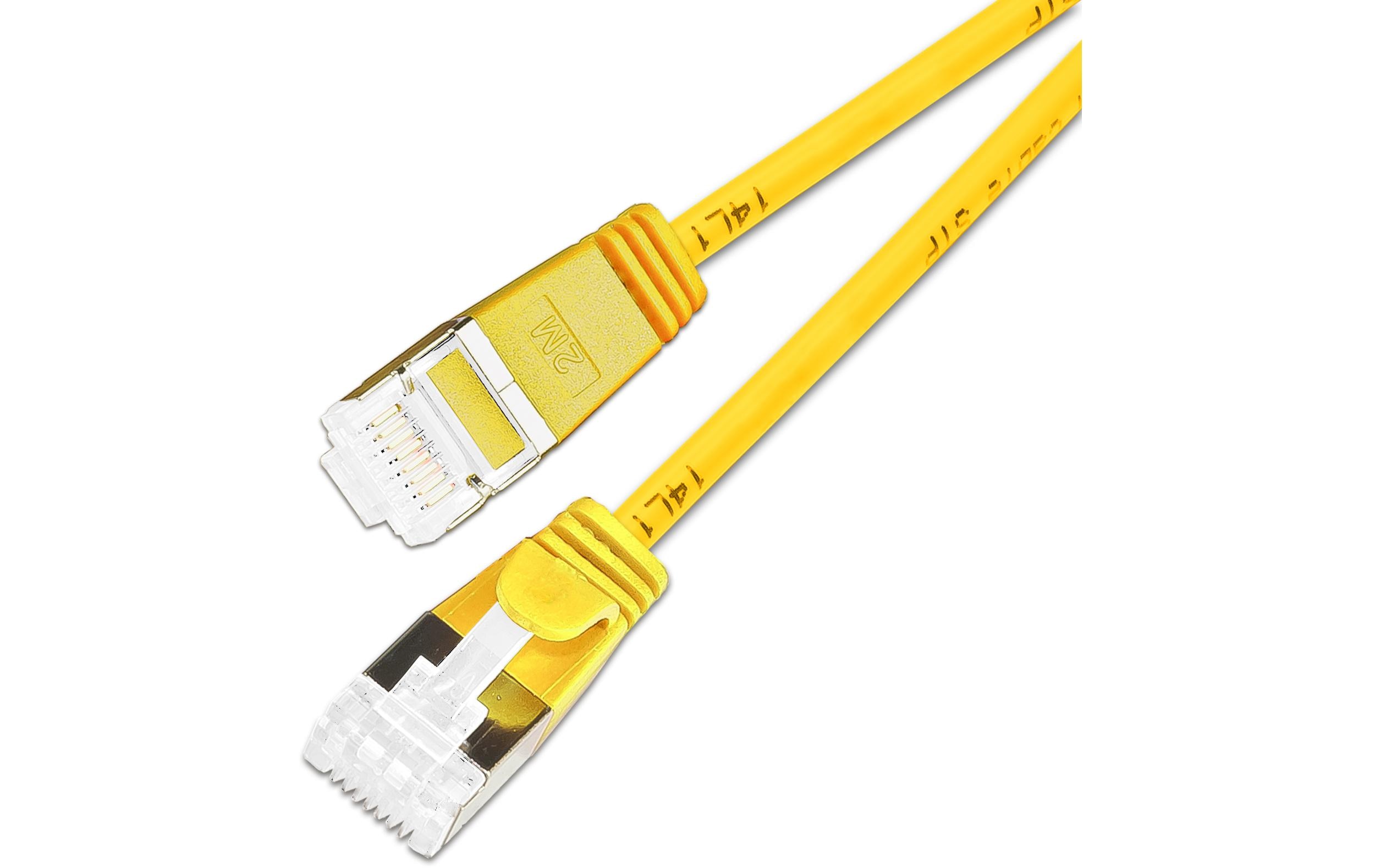 SLIM Slimpatchkabel RJ-45, Cat 6A, U/FTP, 1.5 m, Gelb, 60-Pack