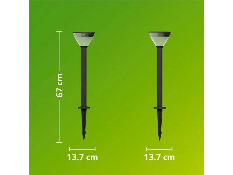 Philips Gartenlicht Solar Kyna, 3.8W, 2700 K, 400 lm, Schwarz Philips Gartenlicht Solar Kyna, 3.8W, 2700 K, 400 lm, Schwarz