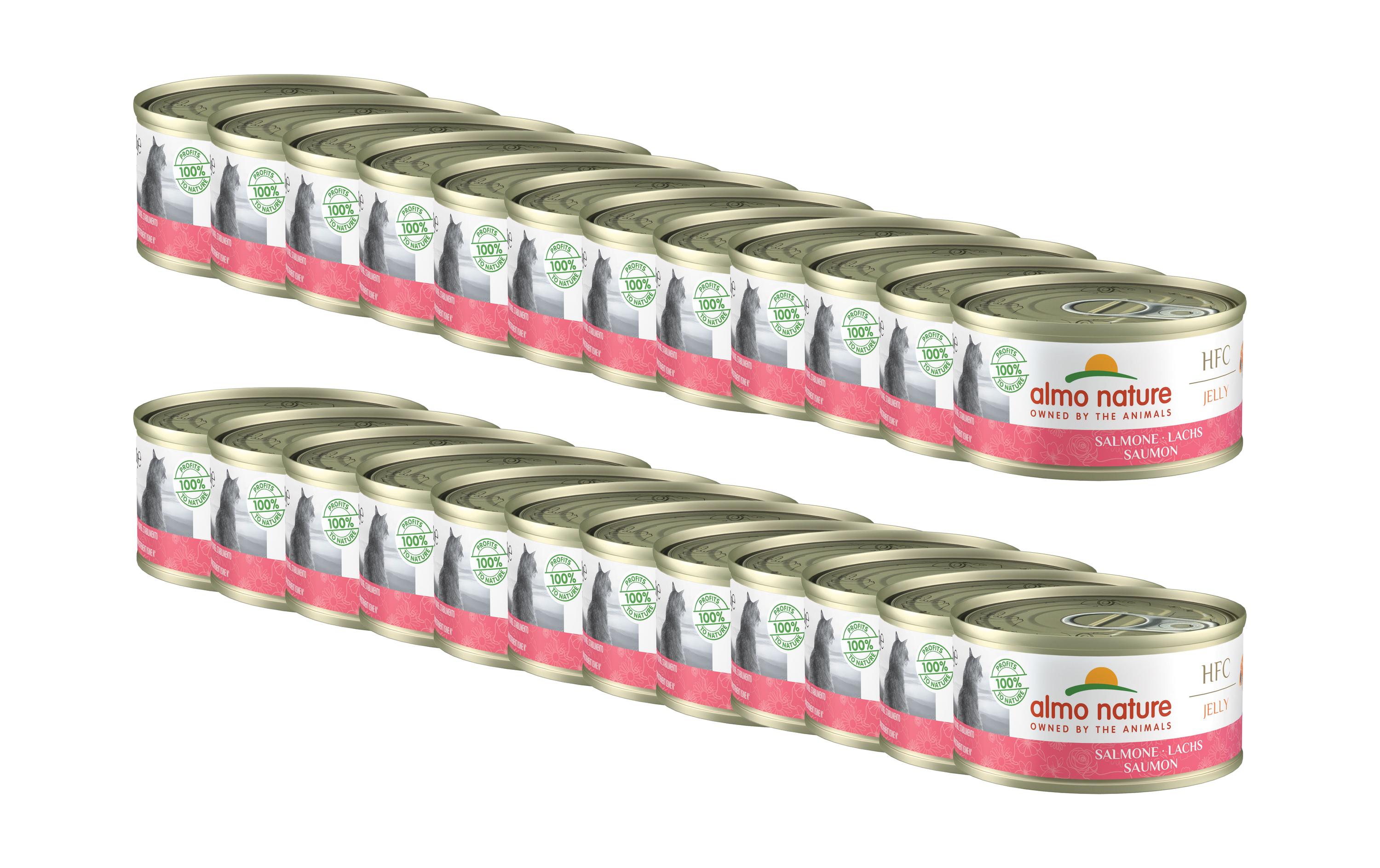 Almo Nature Nassfutter HFC Jelly Lachs, 24 x 70 g Almo Nature Nassfutter HFC Jelly Lachs, 24 x 70 g