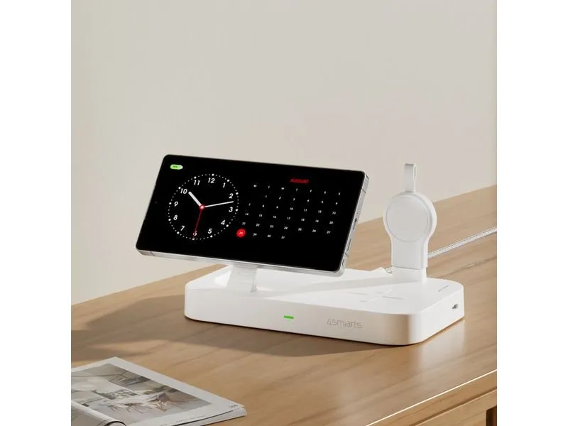 4smarts Qi2 Ladestation Trident mit Charger für Samsung Watch, weiss 4smarts Qi2 Ladestation Trident mit Charger für Samsung Watch, weiss