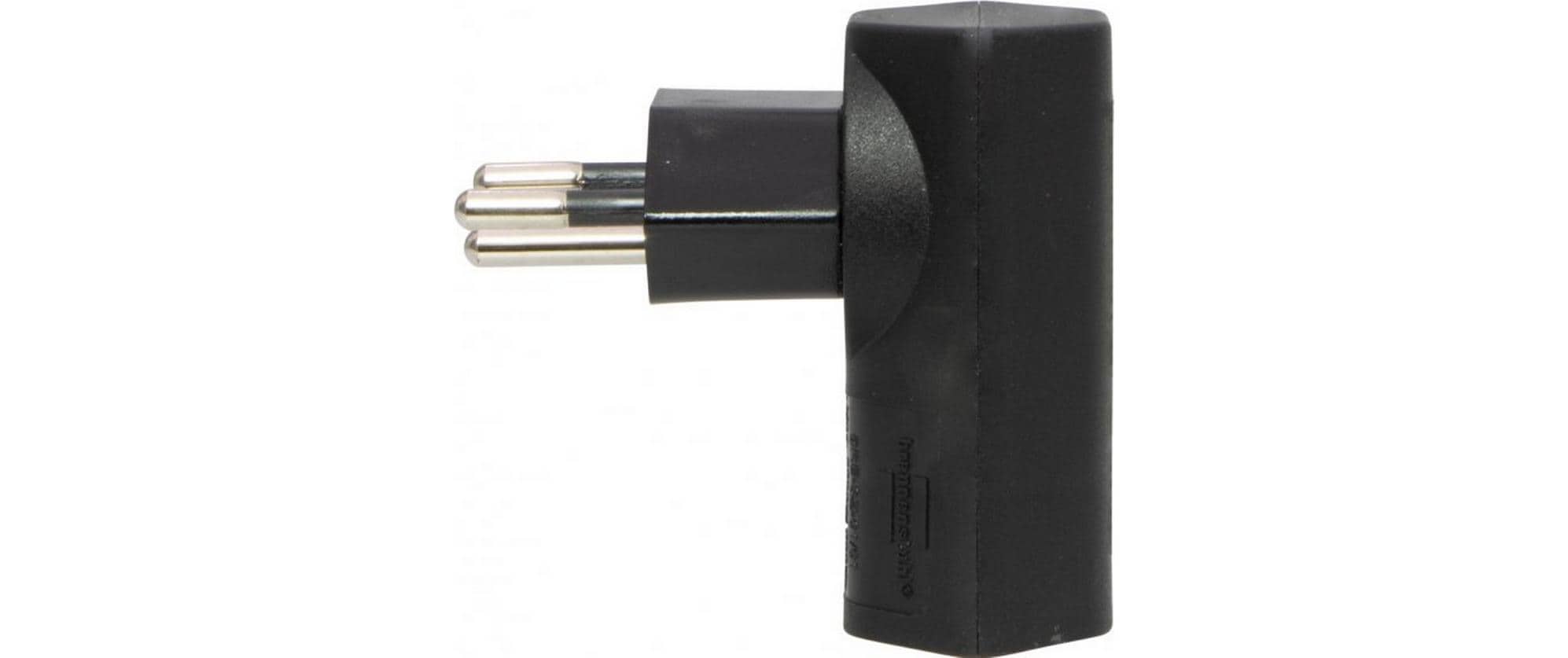 Brennenstuhl Flachstecker 1 x T13, 300° drehbar, flach, Schwarz