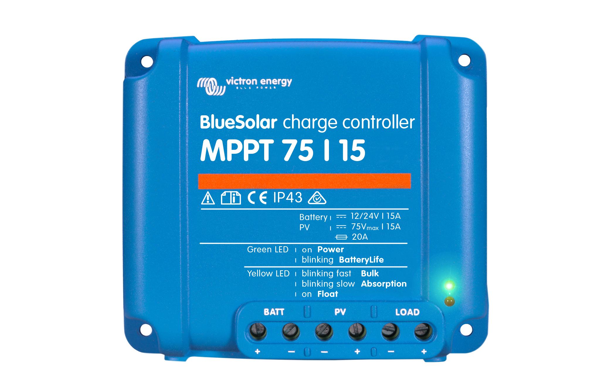 Victron Solarladeregler BlueSolar MPPT 75/15 12-24 V 15A Victron Solarladeregler BlueSolar MPPT 75/15 12-24 V 15A