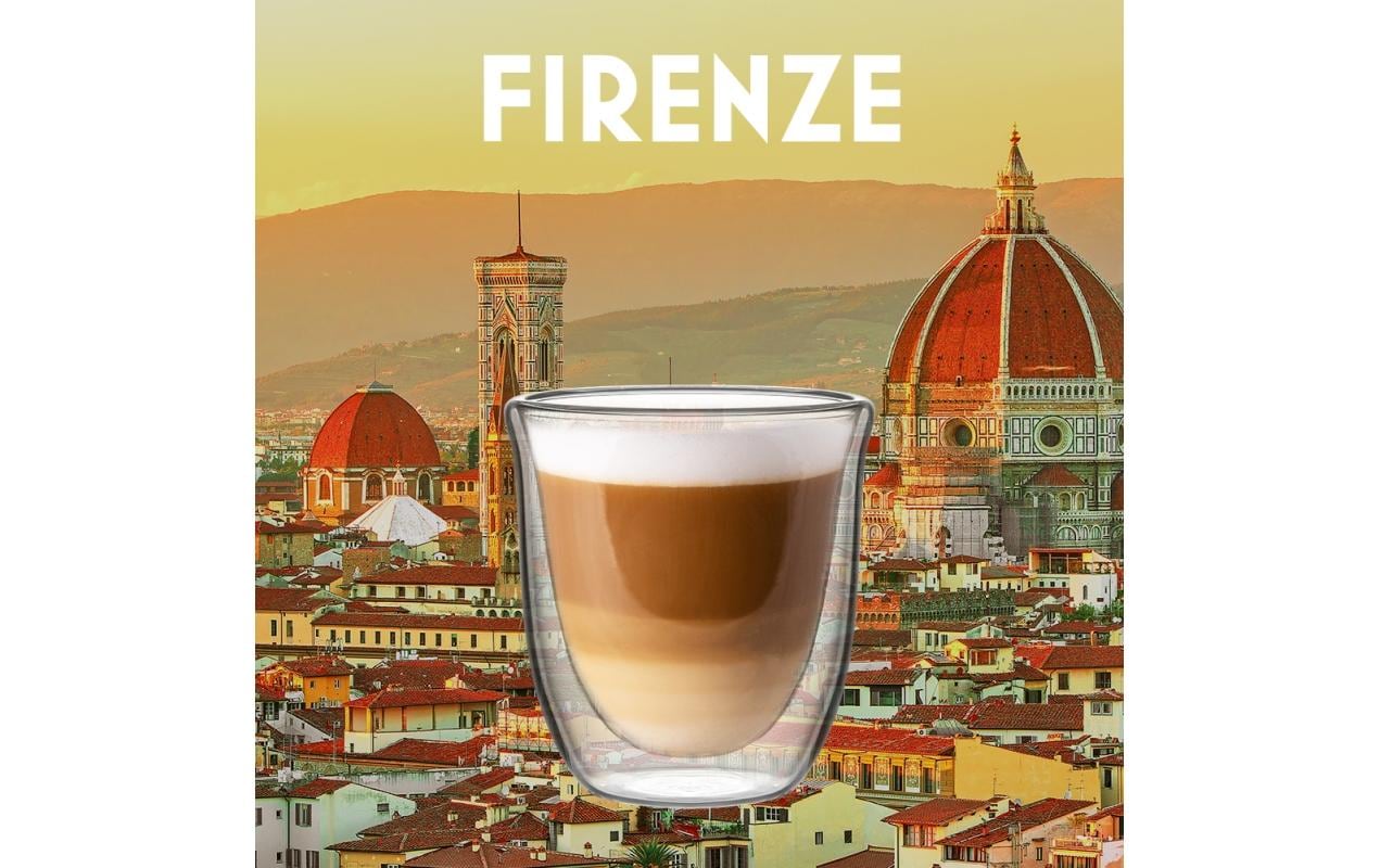 Bialetti Cappuccino Becher Firenze 200 ml, 1 Stück, Transparent