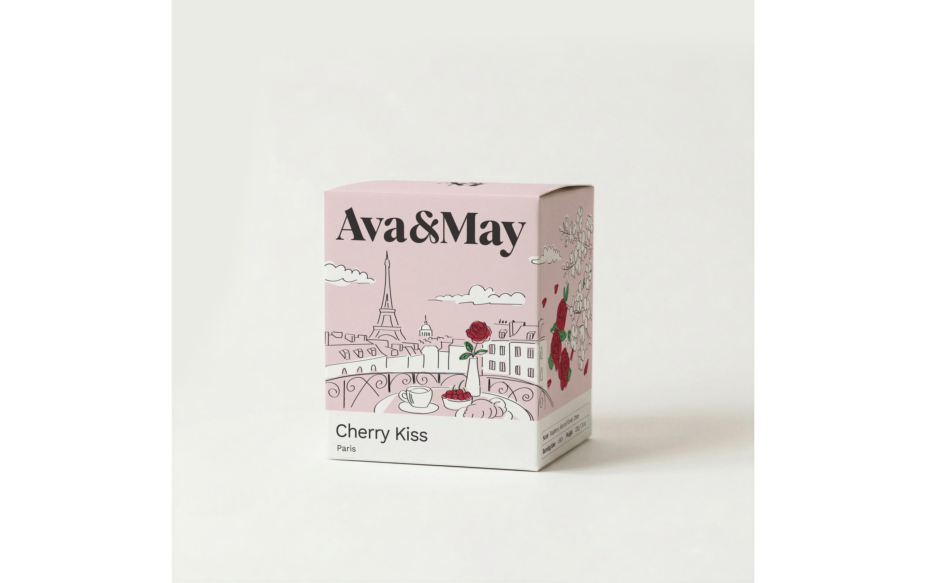 AVA & MAY Duftkerze Cherry Kiss 220 g