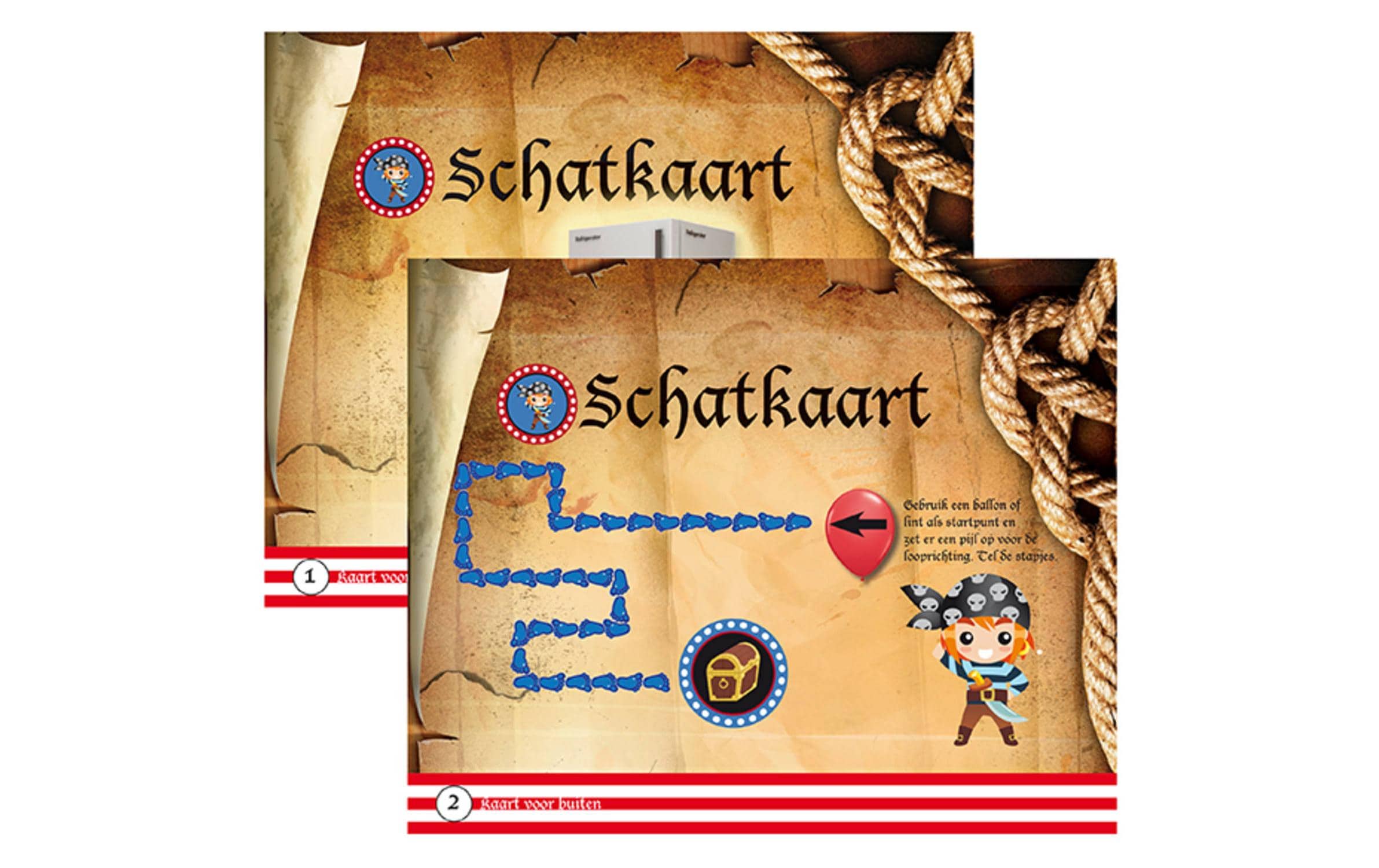 Folat Partyset Pirat 5-teilig, blau/rot