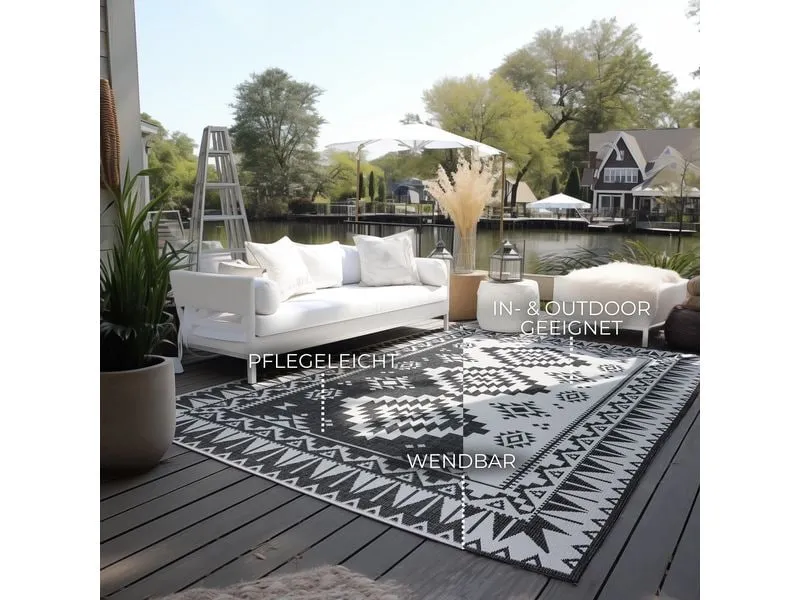 Elle Decoration Teppich Dynamic 120 x 170 cm, Black