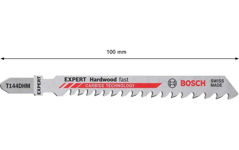 Bosch Professional Stichsägeblatt EXPERT Hardwood Fast T 144 DHM, 3 Stück