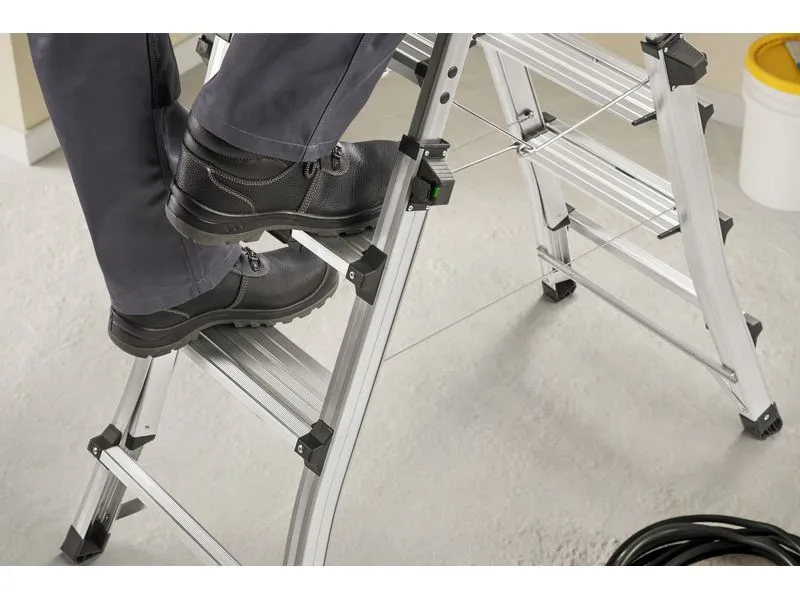 Hailo Doppelstufenleiter TopLine D100 6 Stufen