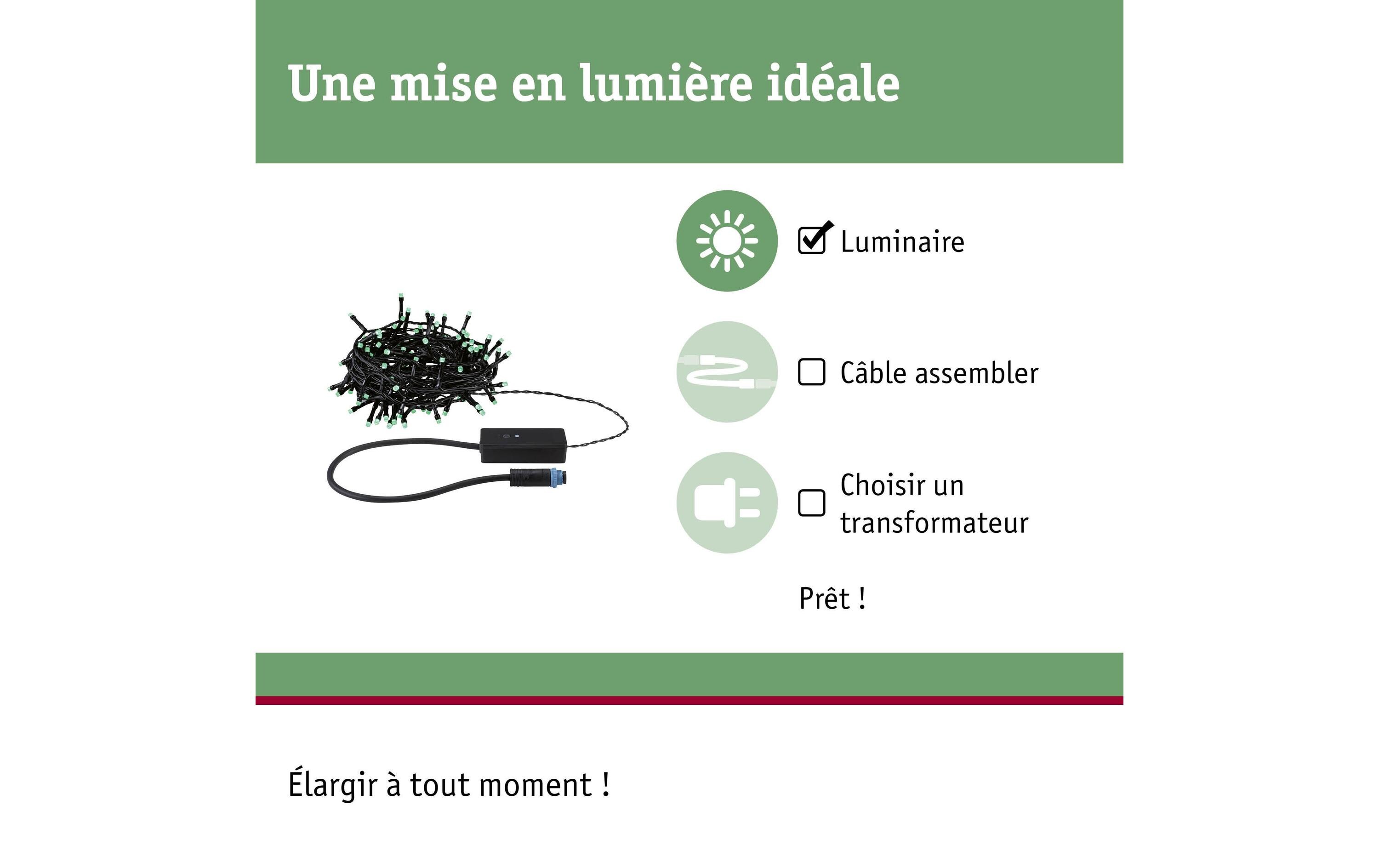 Paulmann LED Lichterkette Plug & Shine Yuna 12.4 m, RGB, Schwarz Paulmann LED Lichterkette Plug & Shine Yuna 12.4 m, RGB, Schwarz