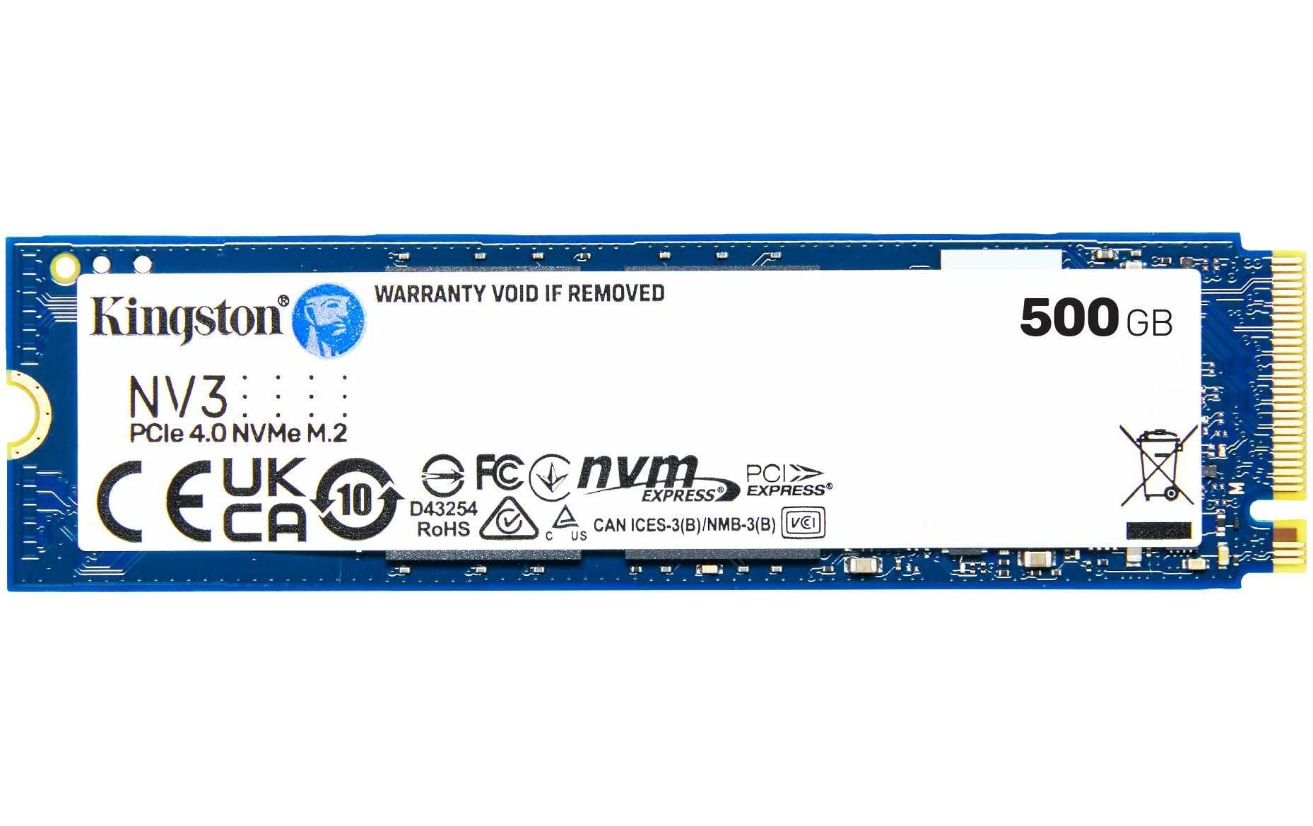 Kingston SSD NV3 M.2 2280 NVMe 500 GB Kingston SSD NV3 M.2 2280 NVMe 500 GB