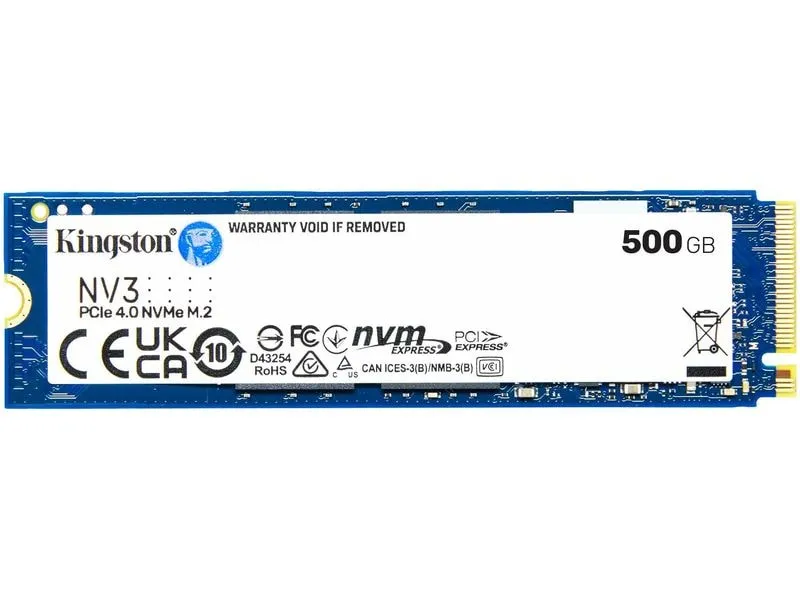 Kingston SSD NV3 M.2 2280 NVMe 500 GB Kingston SSD NV3 M.2 2280 NVMe 500 GB
