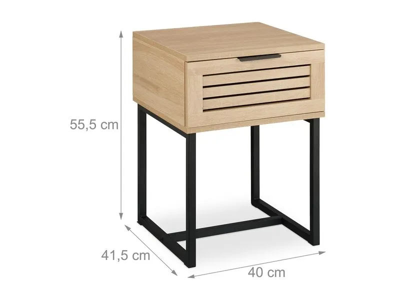 relaxdays Nachttisch mit Schublade 55.5 x 40 x 41.5 cm relaxdays Nachttisch mit Schublade 55.5 x 40 x 41.5 cm