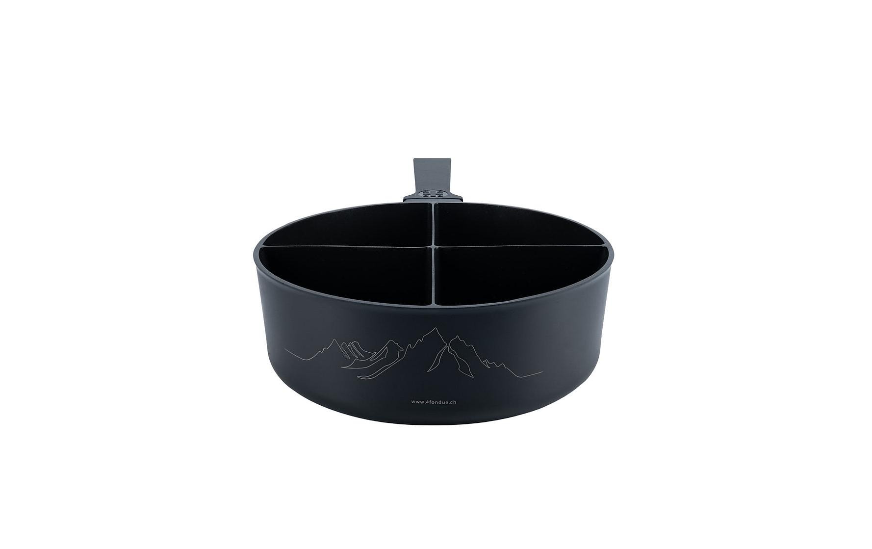 4Fondue Fondue-Caquelon Schwarz