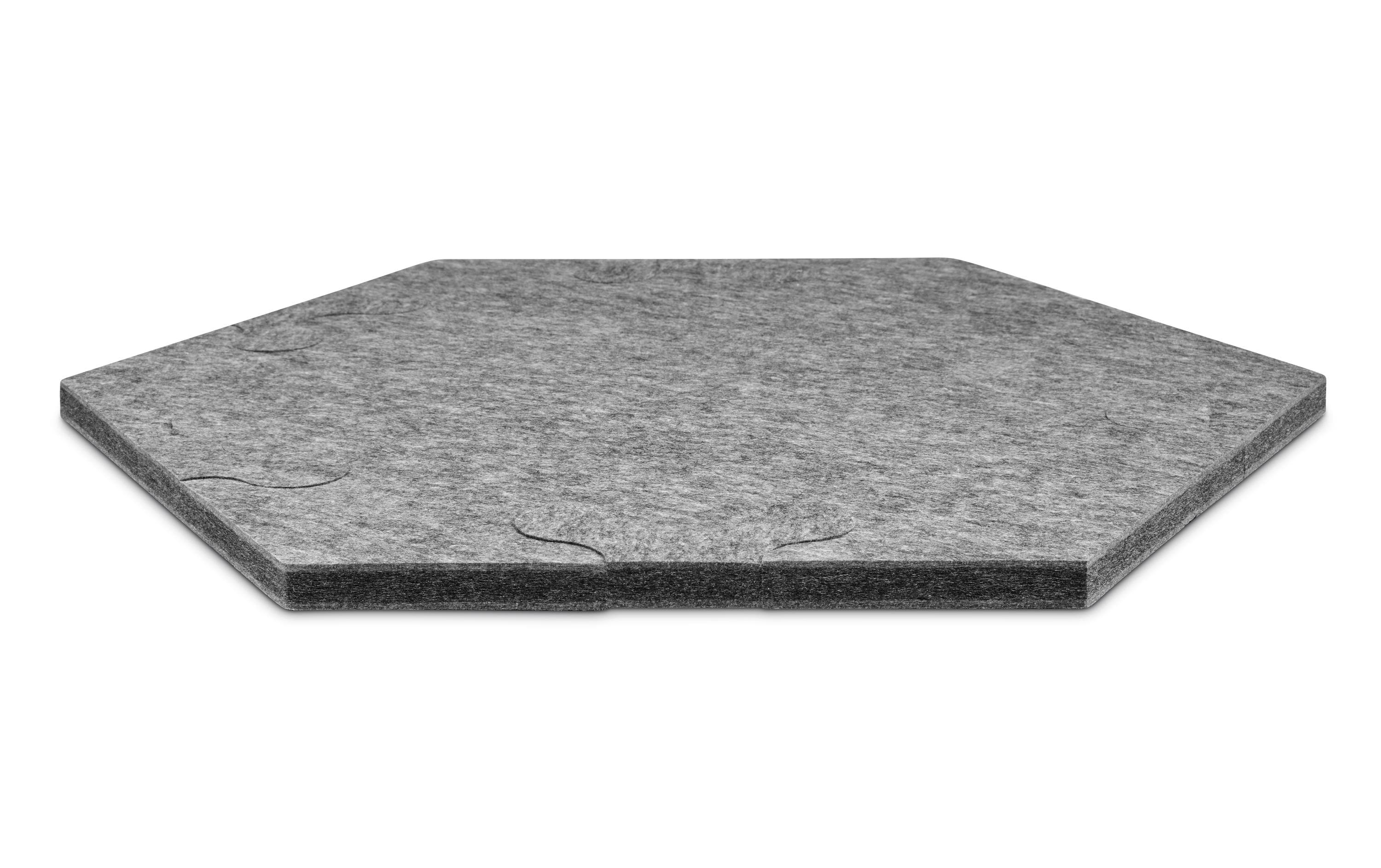 Plotony Wandfliesen Hexagon 44 x 50.5 cm Grau, 6 Platten