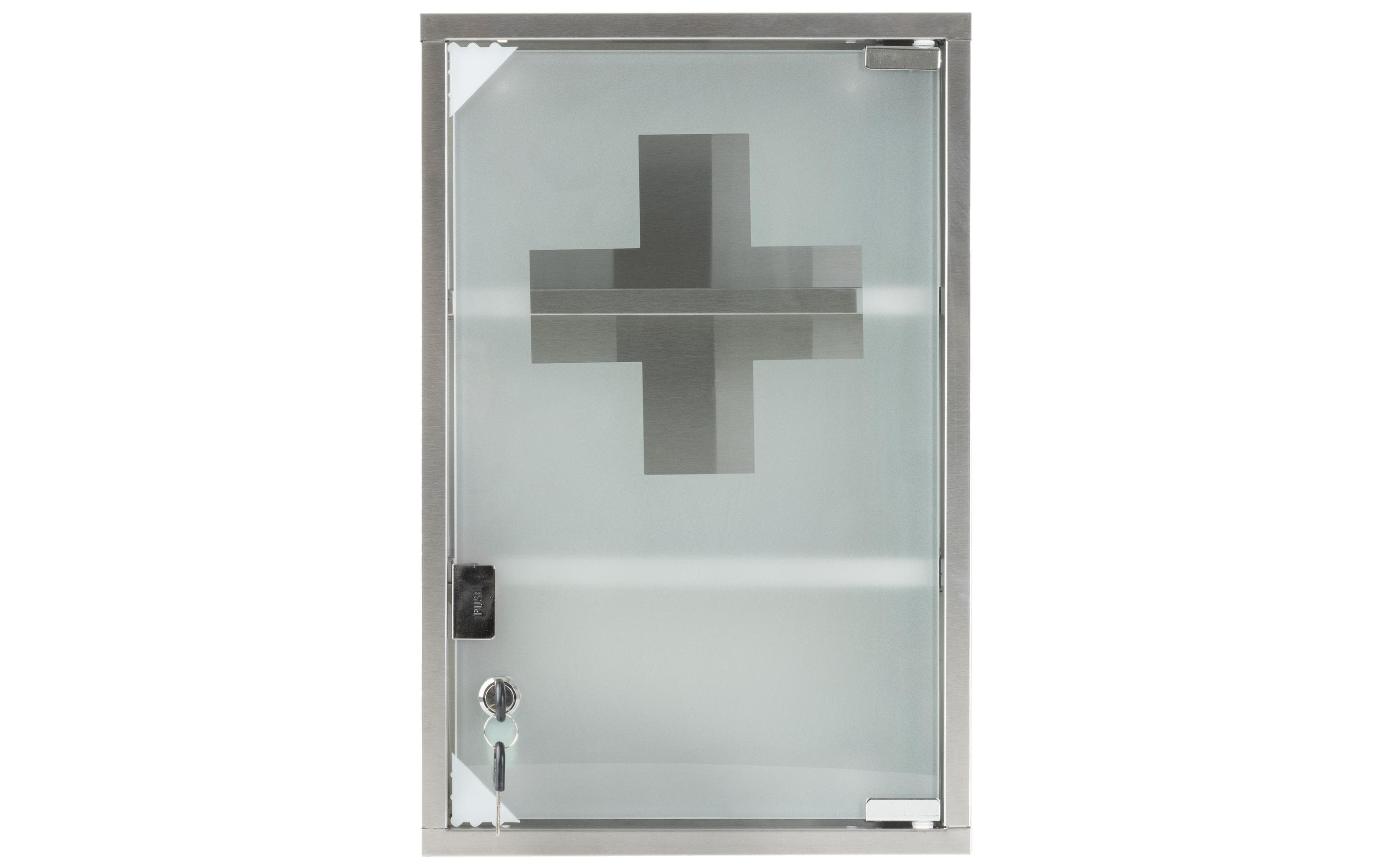 STRUCT Erste Hilfe Schrank 30 x 45 x 12 cm, Edelstahl